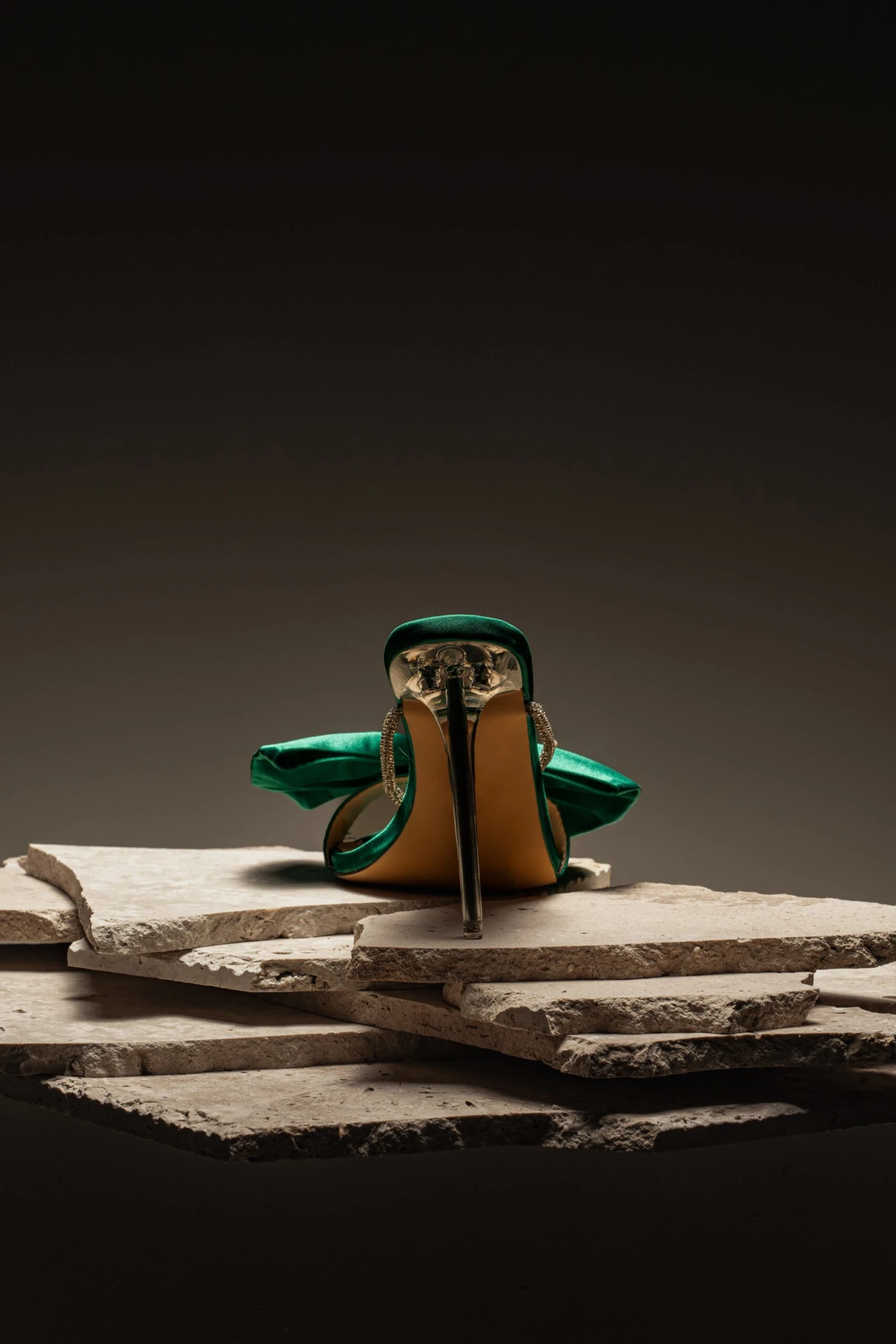 Emerald Shimmer And Shine Rhinestone Heels - Image 8