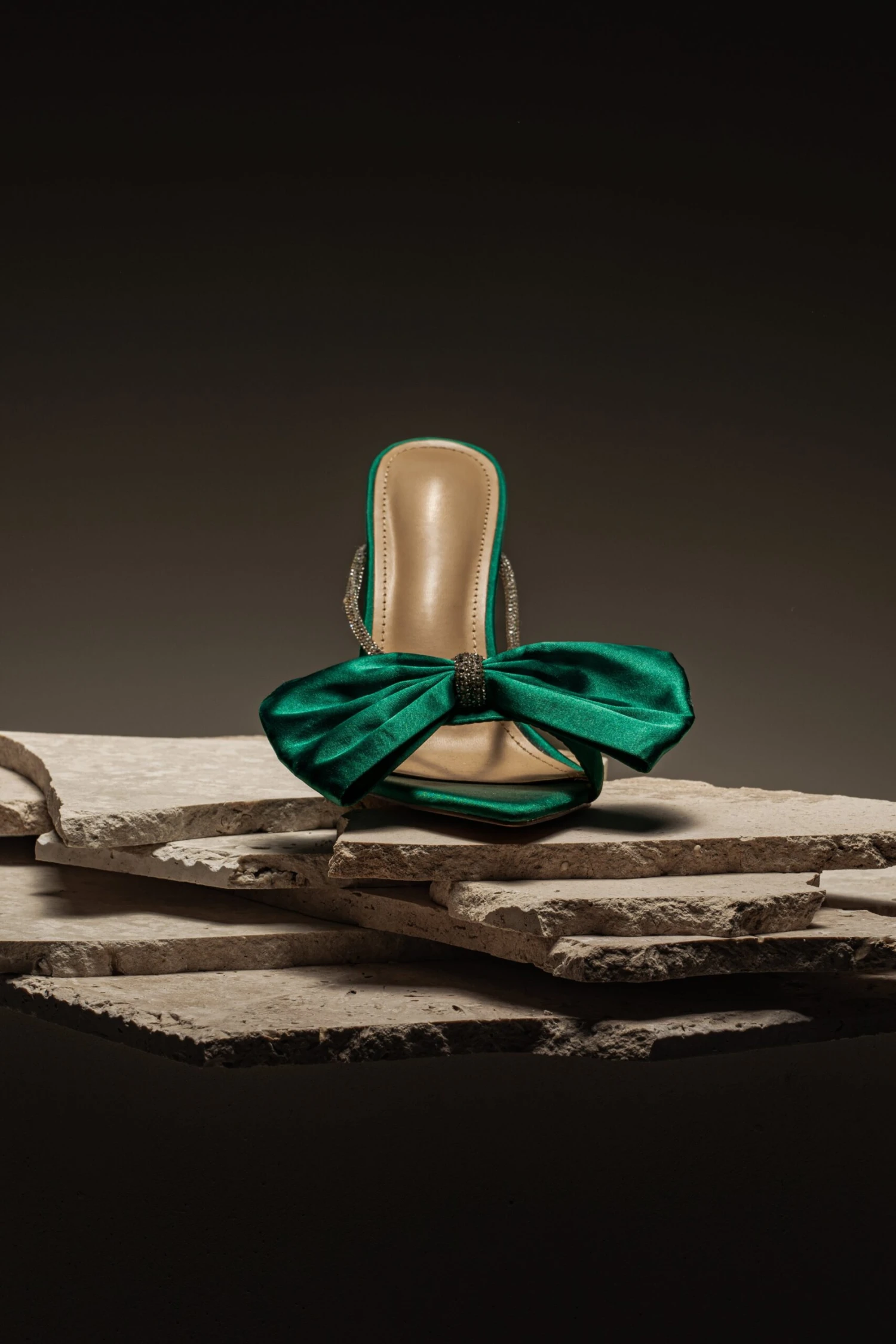 Emerald Shimmer And Shine Rhinestone Heels - Image 4