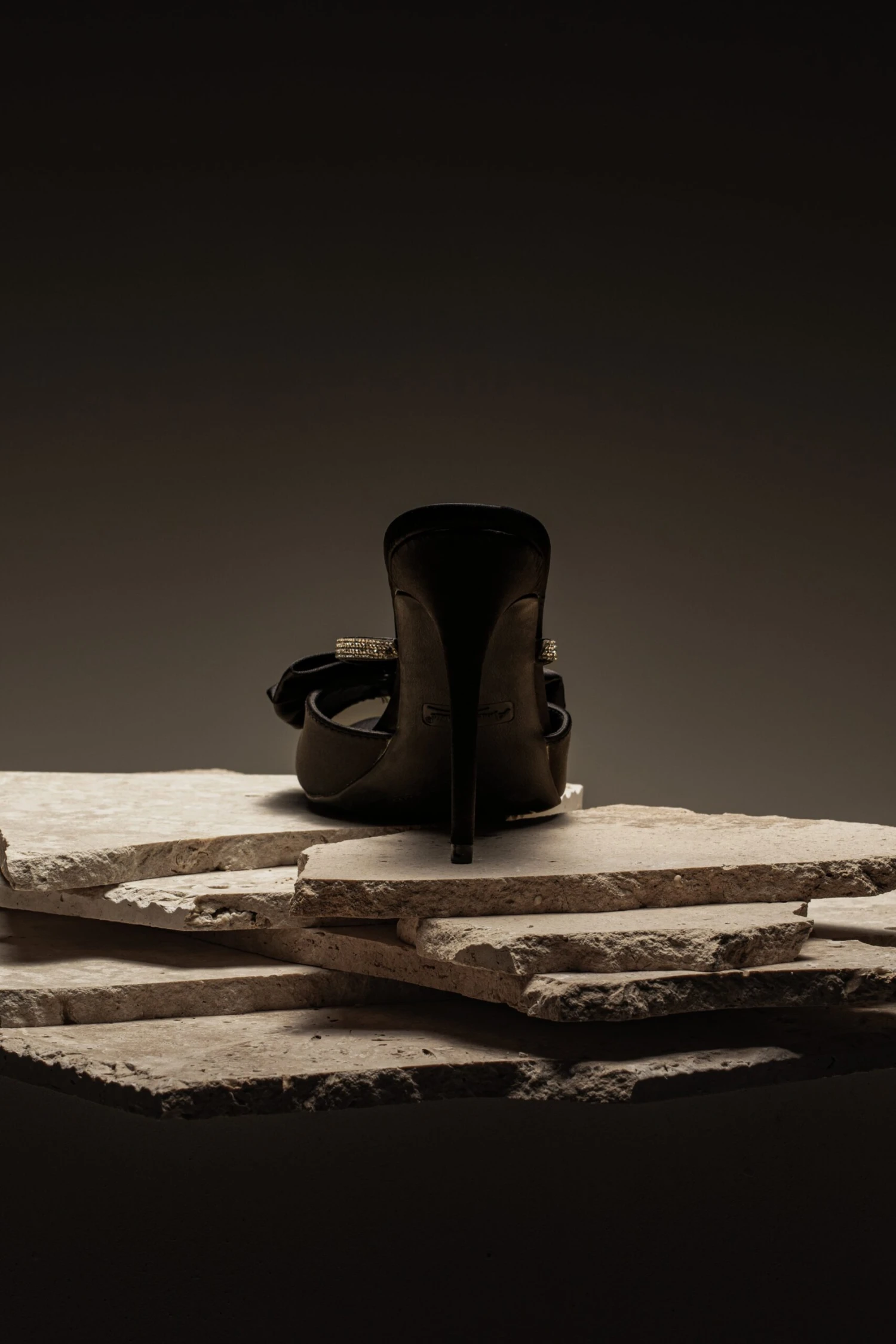 Black Glimmer Of Sparkle Rhinestone Heels - Image 7