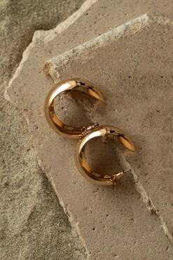 Gold Sheri Open Hoop Earrings