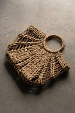 Tan Paralia Straw Handbag