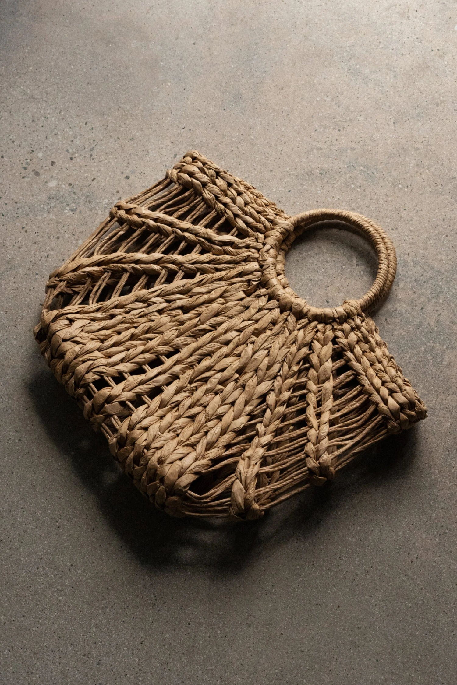 Tan Paralia Straw Handbag