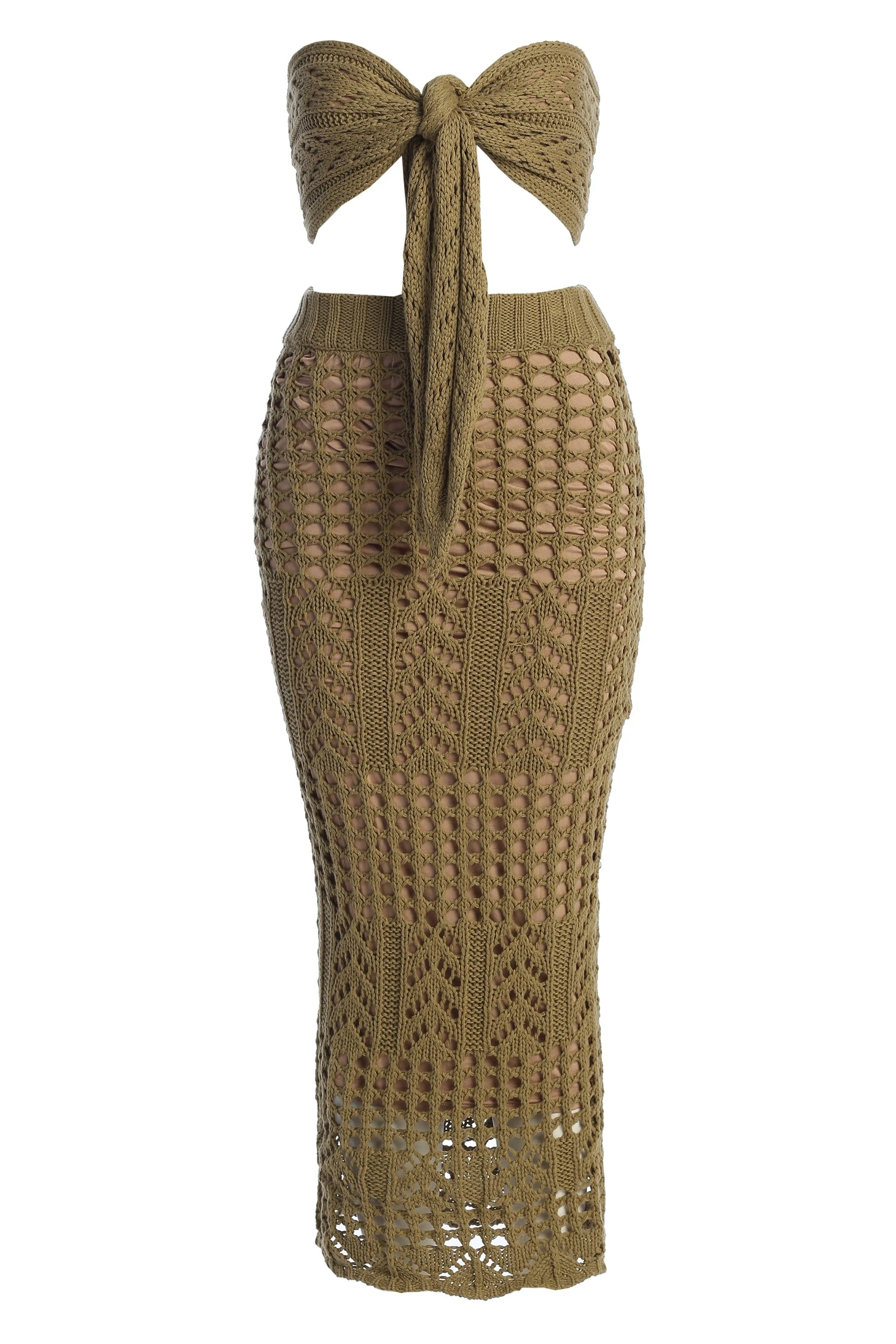 Olive Caribbean Skies Skirt Set - Image 2