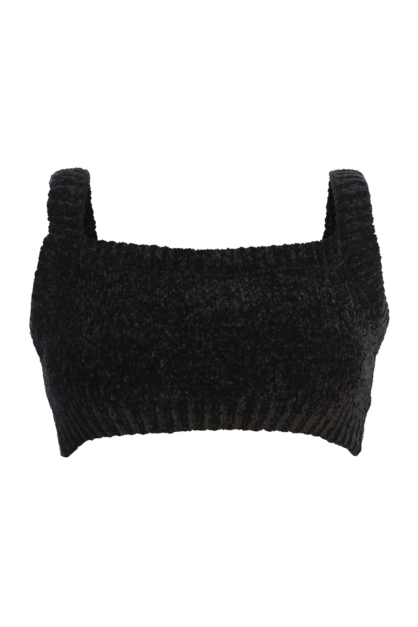 Black Gemma Crop Chenille Top - Image 5