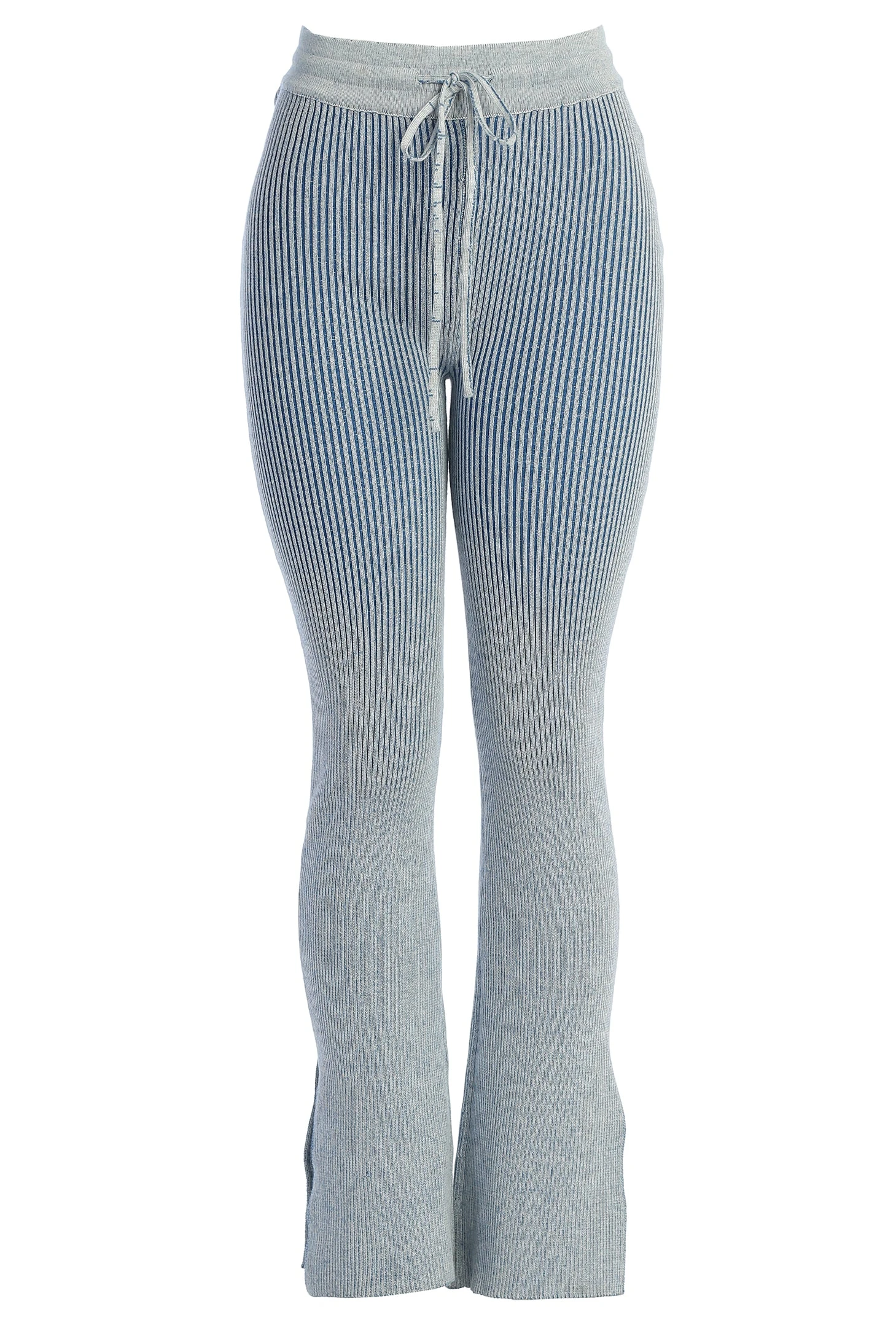 Denim/White Faya Ribbed Pants - Image 3