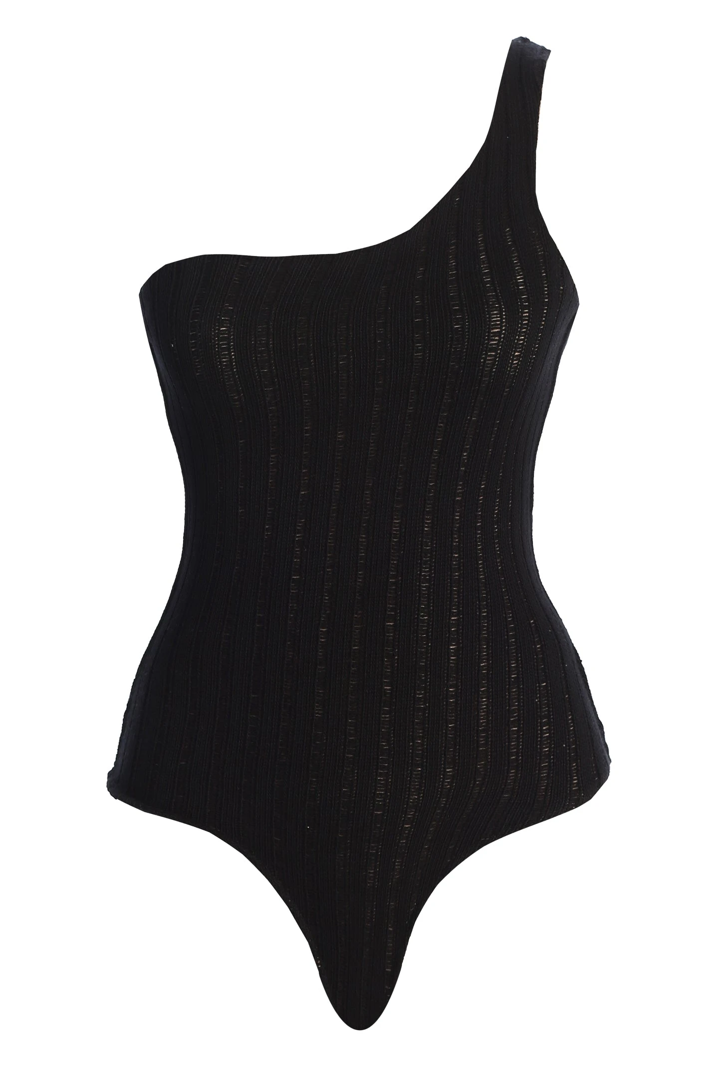 Black Malibu Nights One Shoulder Bodysuit - Image 2