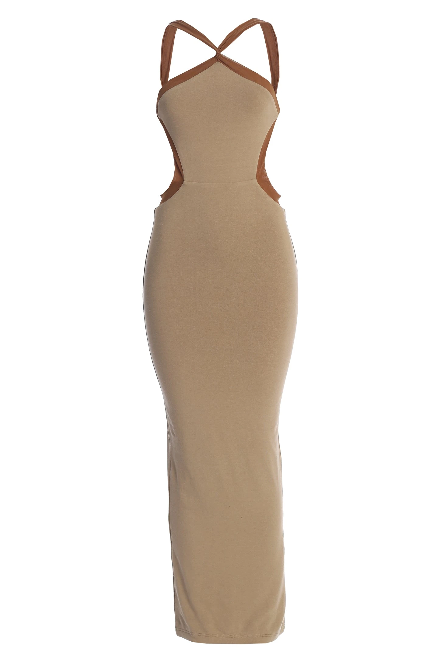 Beige Nights In Milan Maxi Dress - Image 2