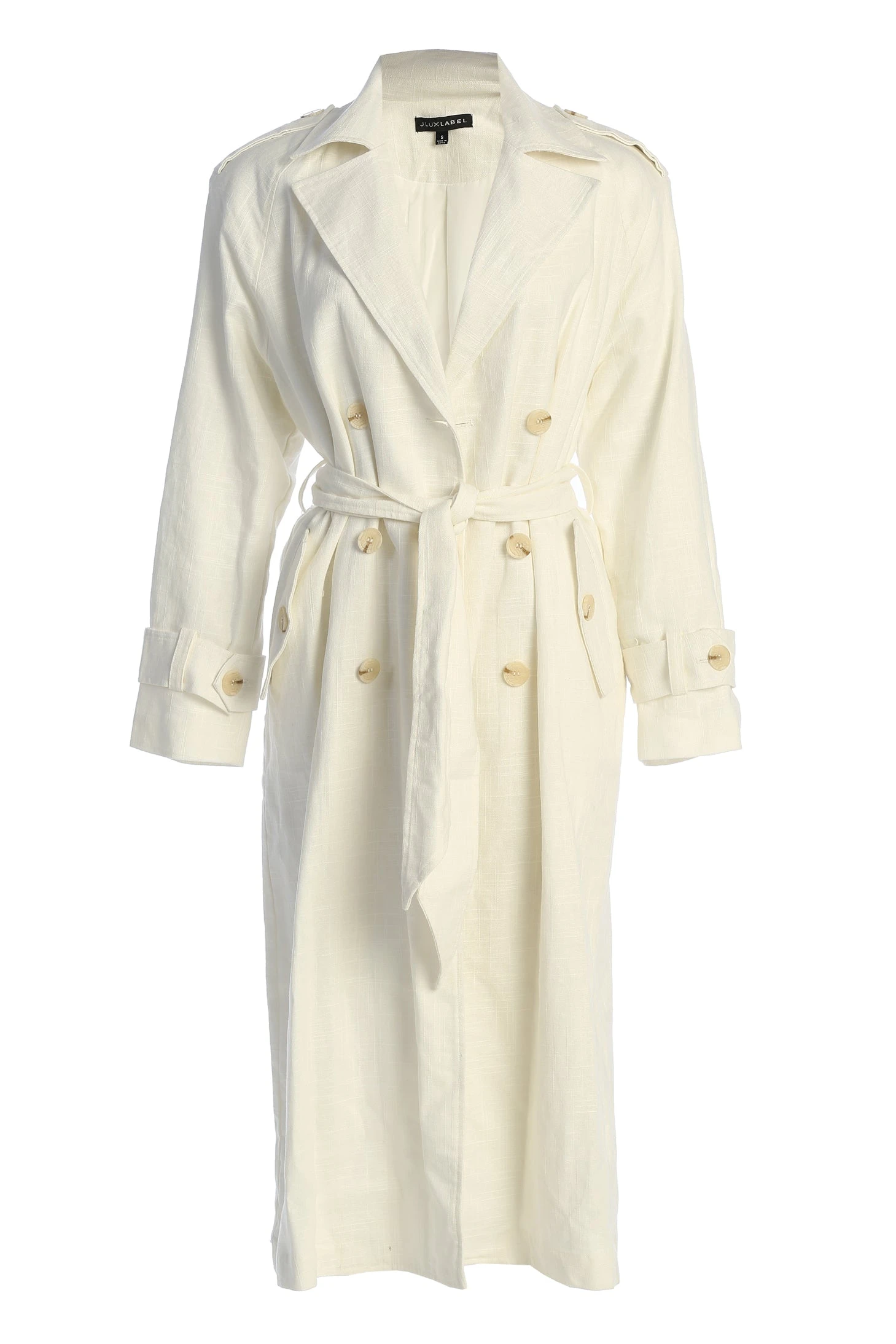 Off White One Step Closer Linen Coat - Image 3