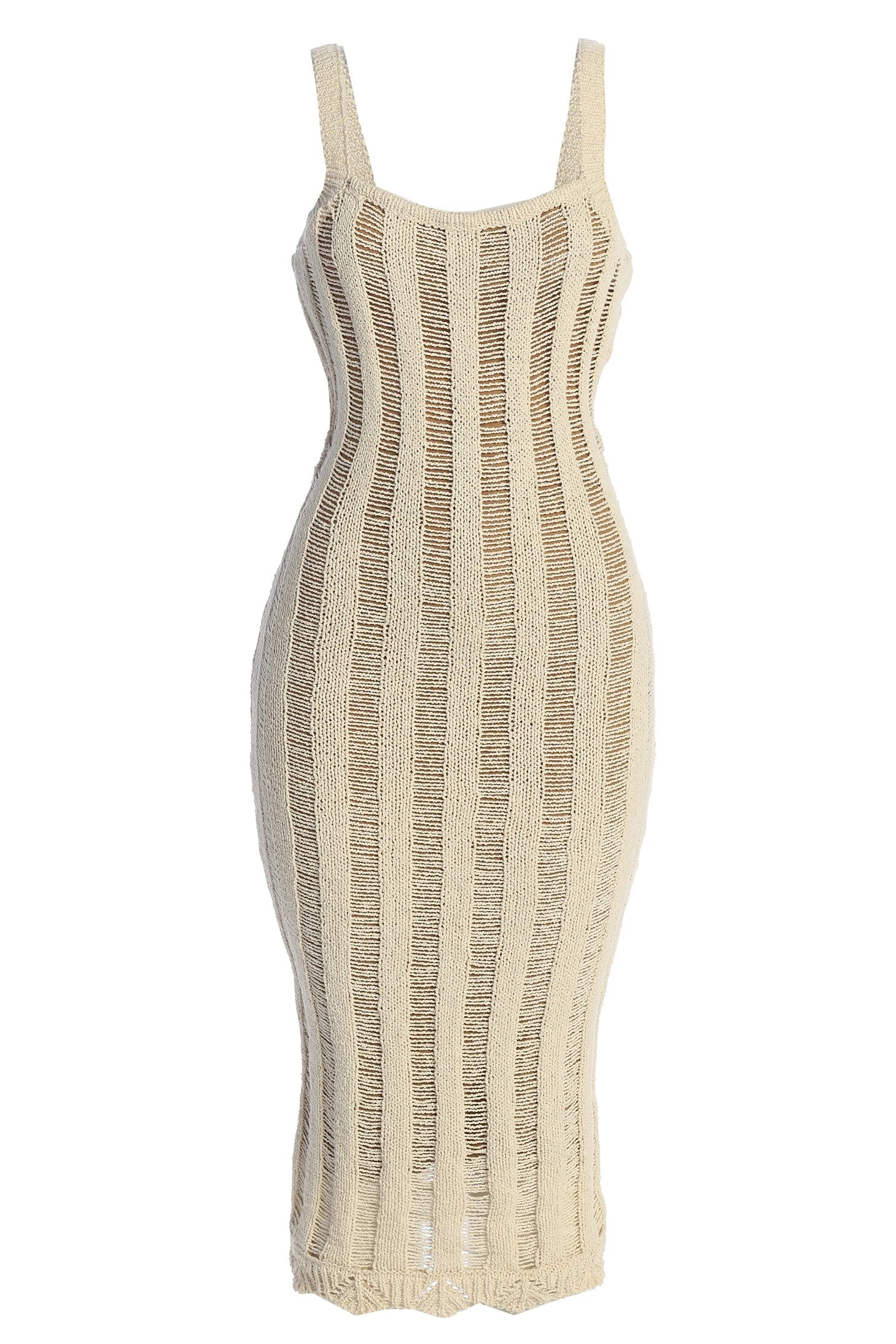 Buttercream Fine Knit Midi Dress - Image 3