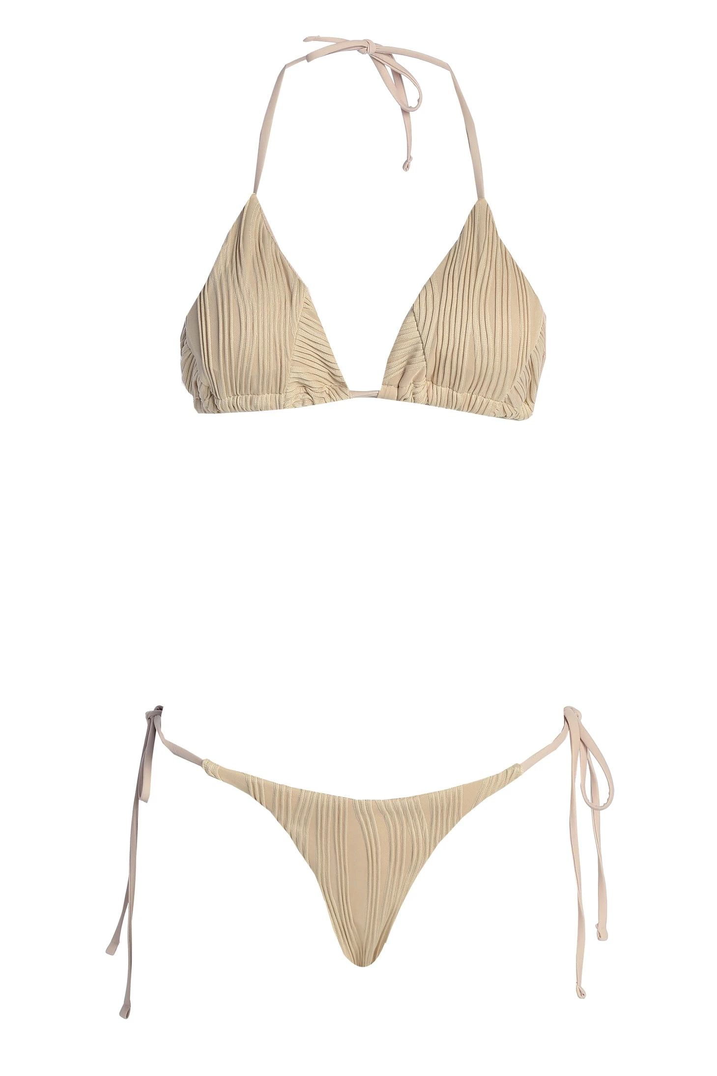 Beige Ace Printed Bikini Set - Image 4