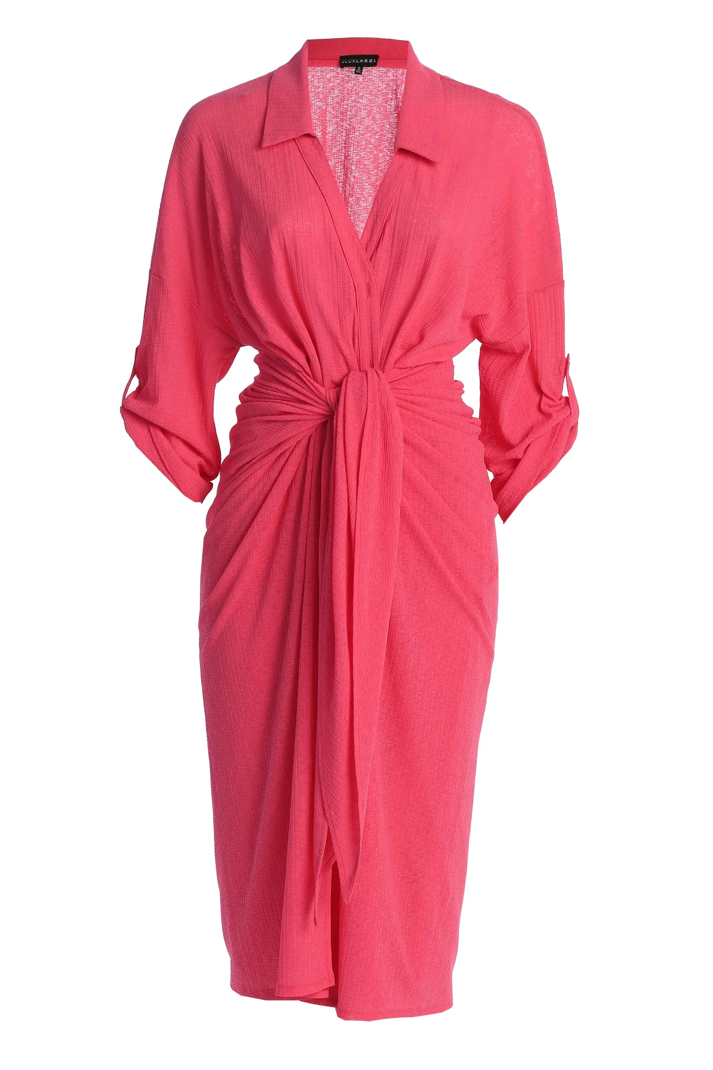 Fuchsia Sunlight Crinkled Mesh Skirt Set - Image 3