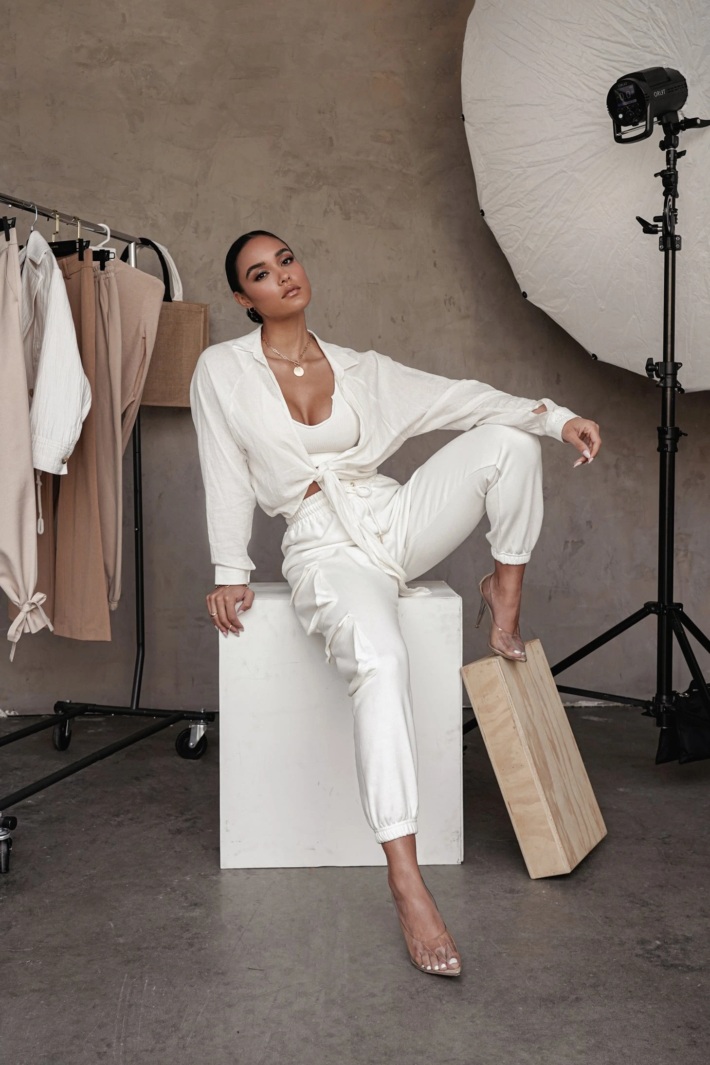 Ivory Soho Front Tied Woven Top - Image 11