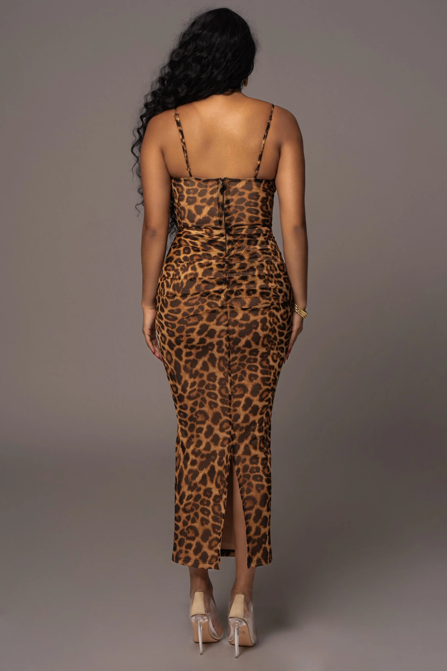 Leopard Make An Entrance Cowl Neck Dress - Image 13
