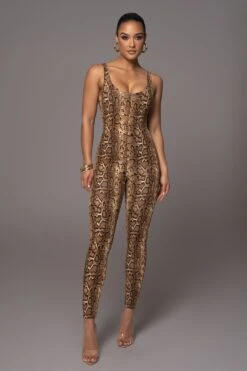 Snakeskin Wild Ones Tank Jumpsuit