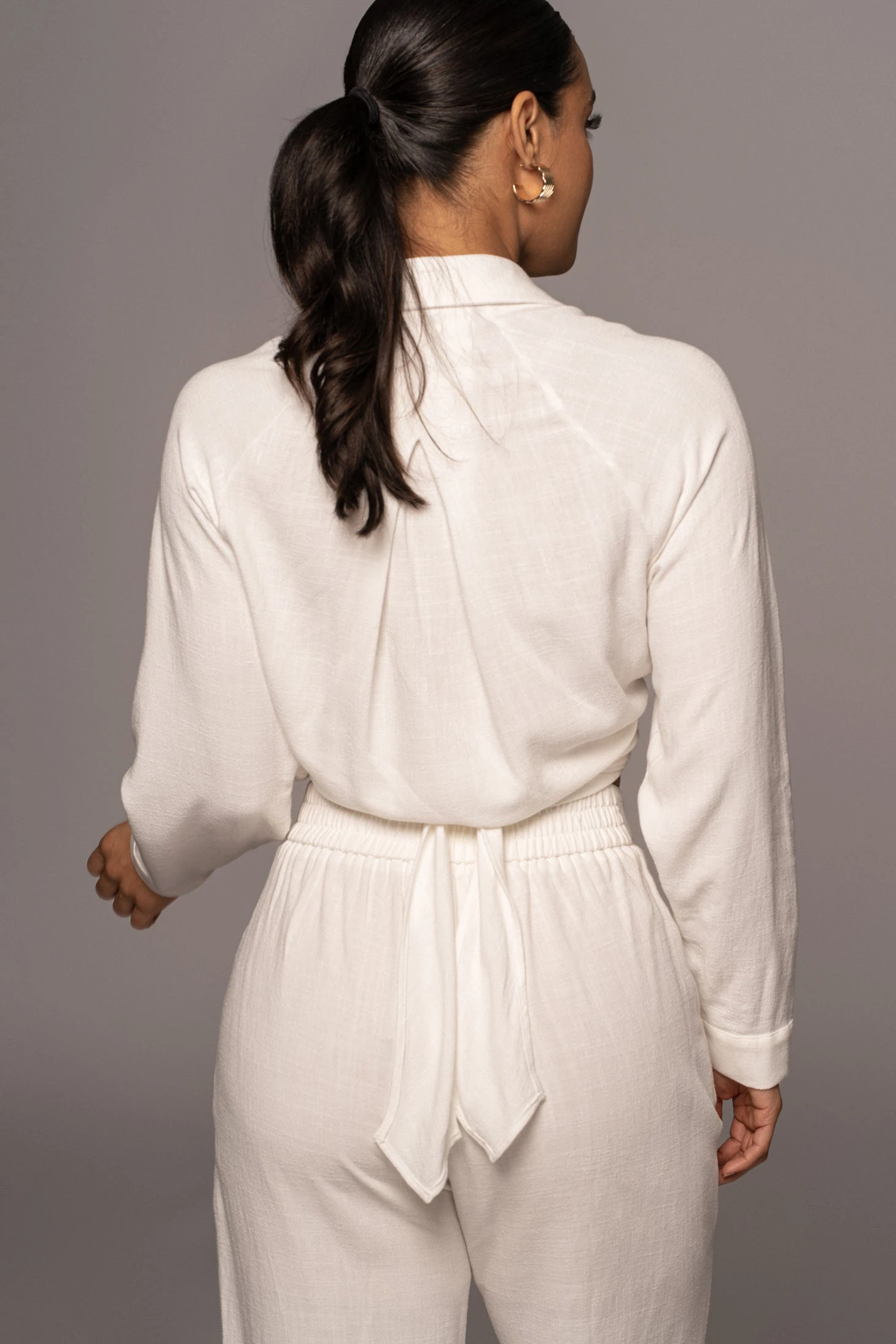 Ivory Soho Front Tied Woven Top - Image 20