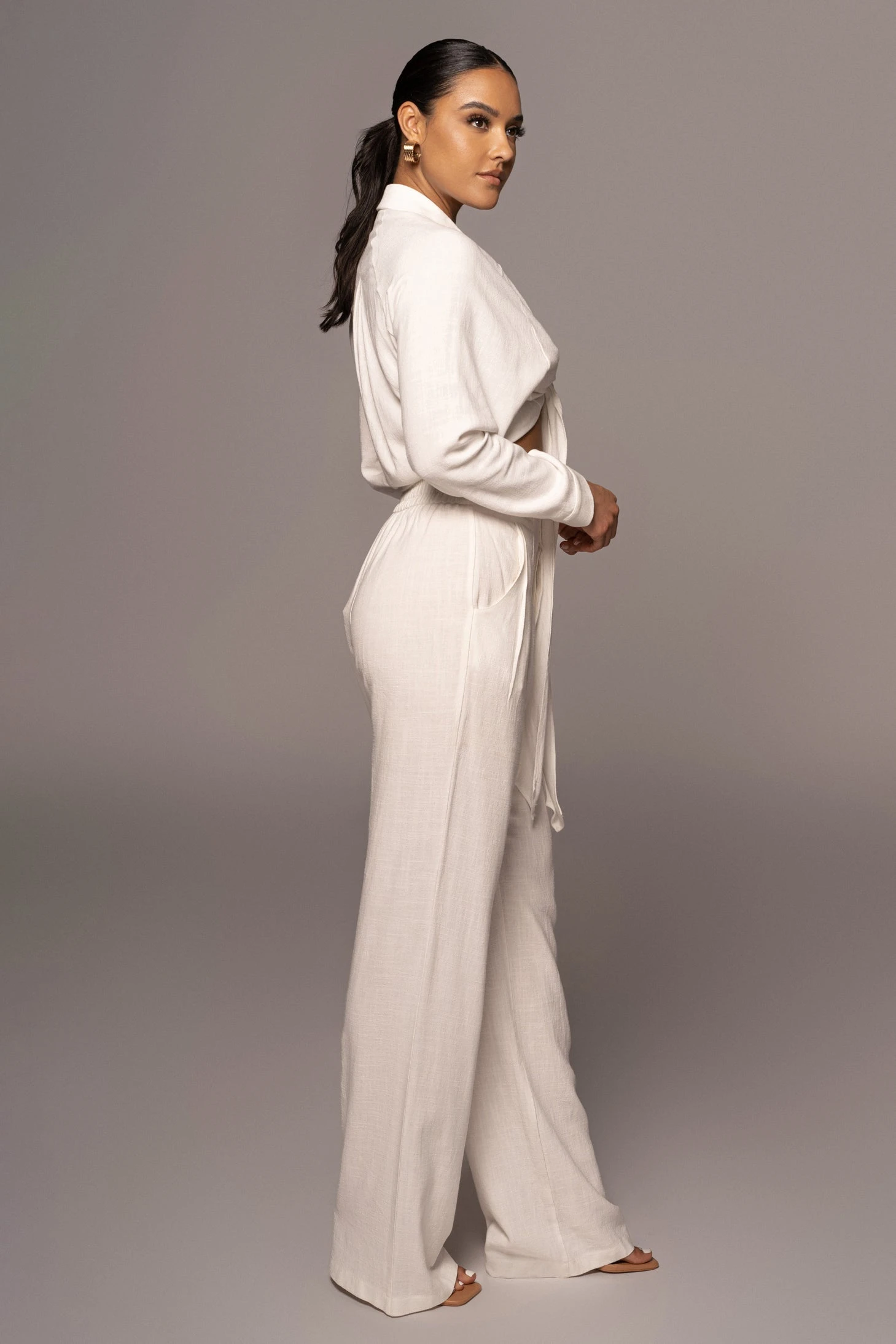 Ivory Soho Front Tied Woven Top - Image 18