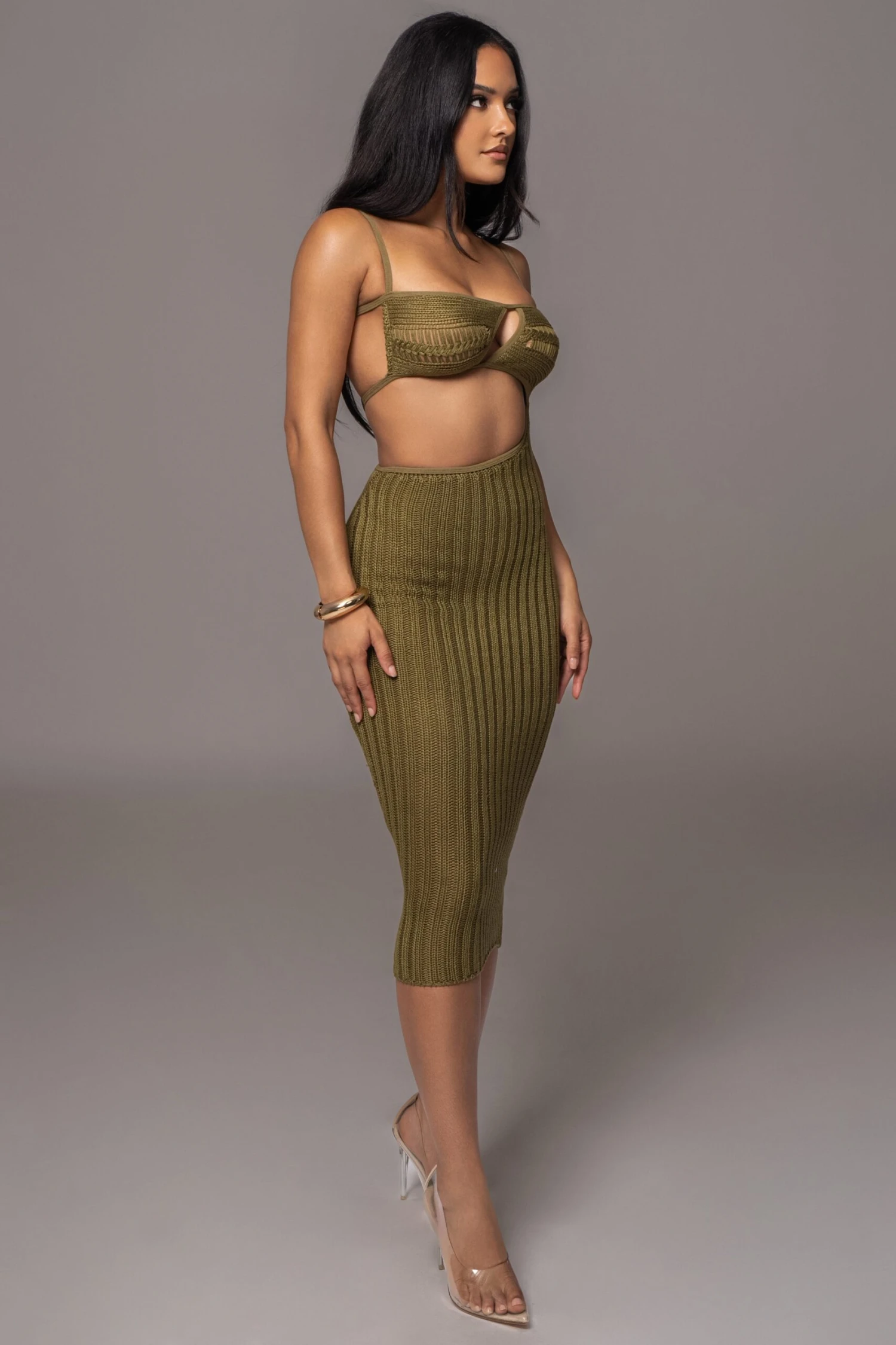 Olive Coastal Escape Dress - Image 9