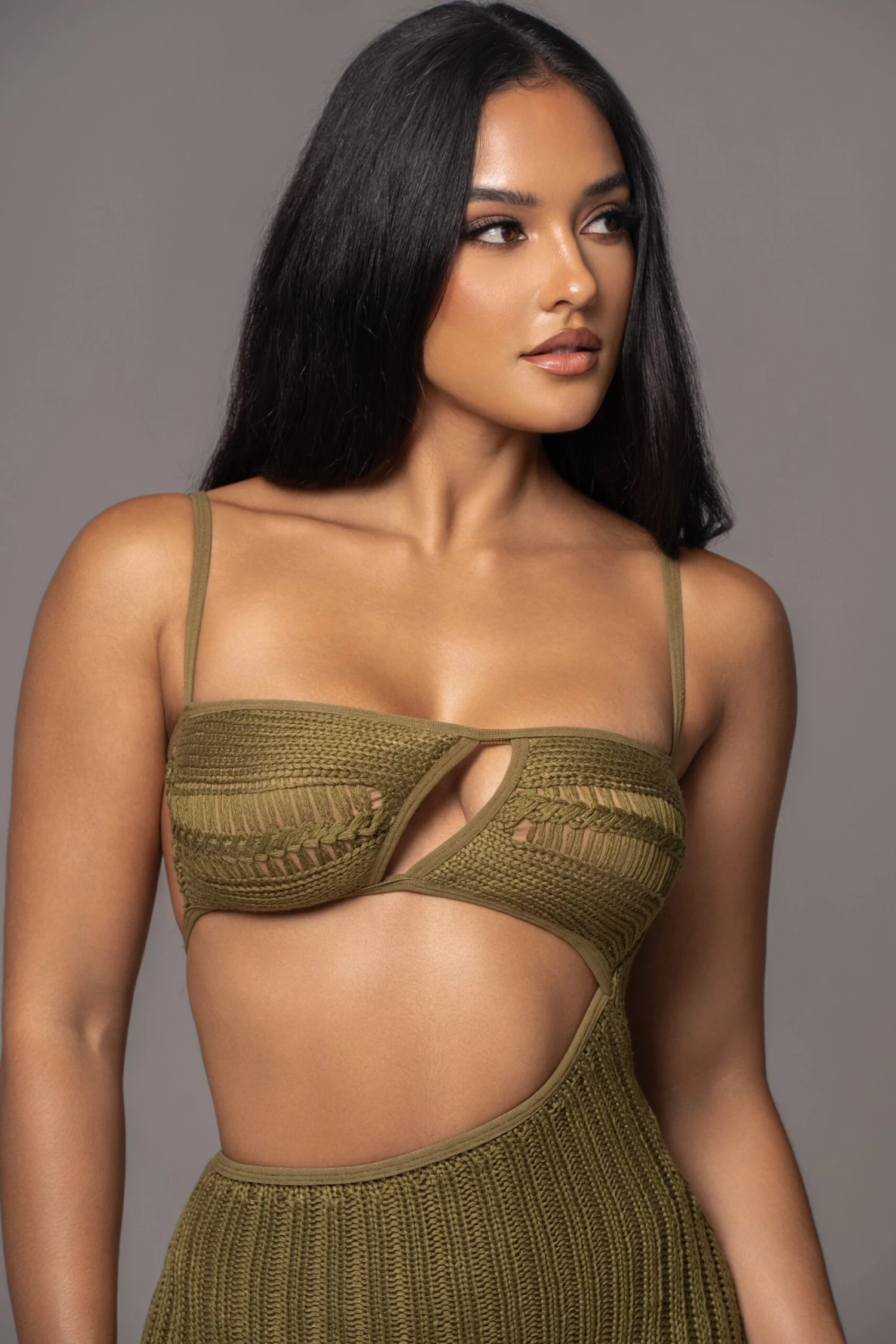 Olive Coastal Escape Dress - Image 7