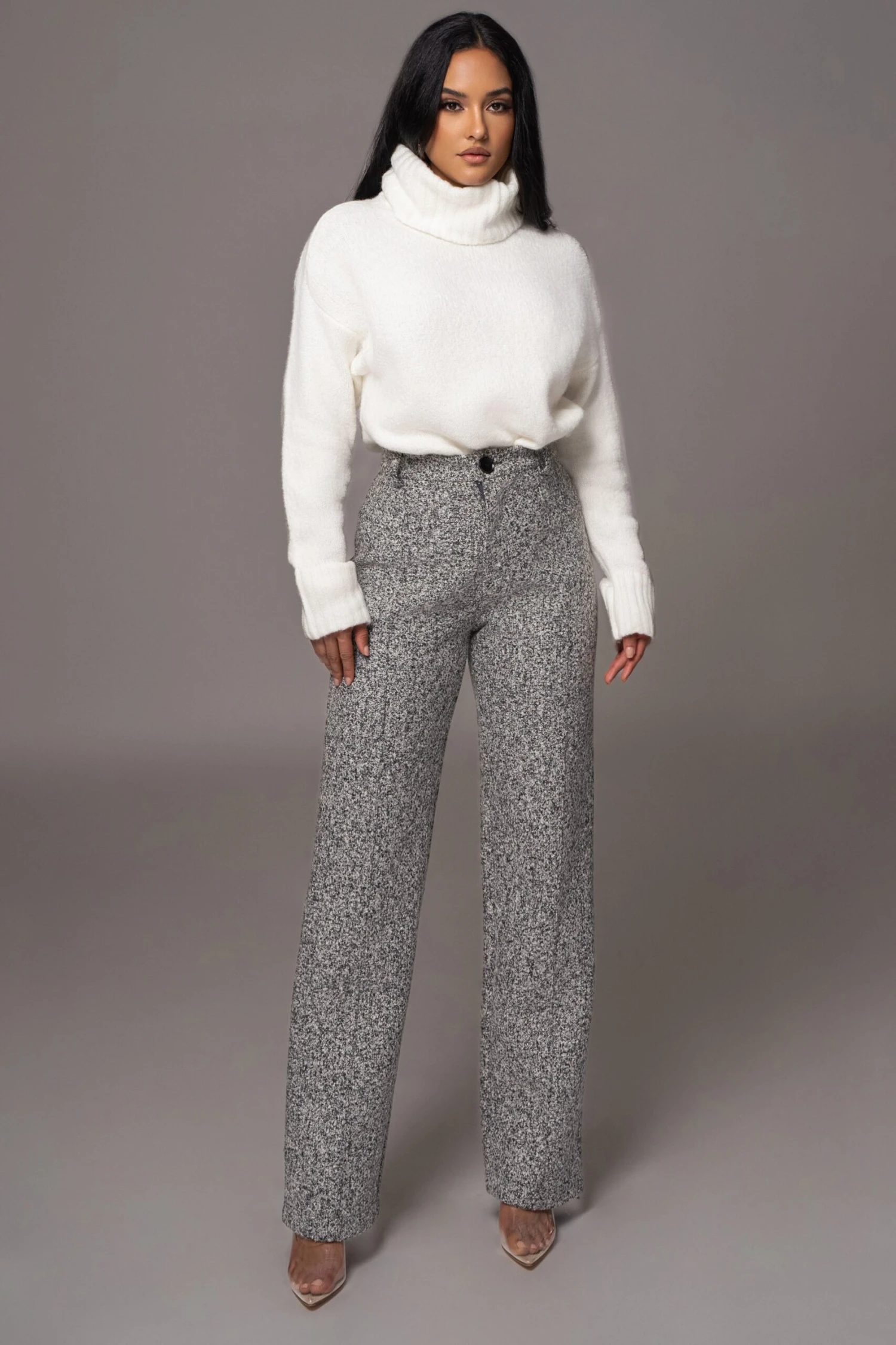 Ivory Beginnings Sweater KnitTurtleneck - Image 3