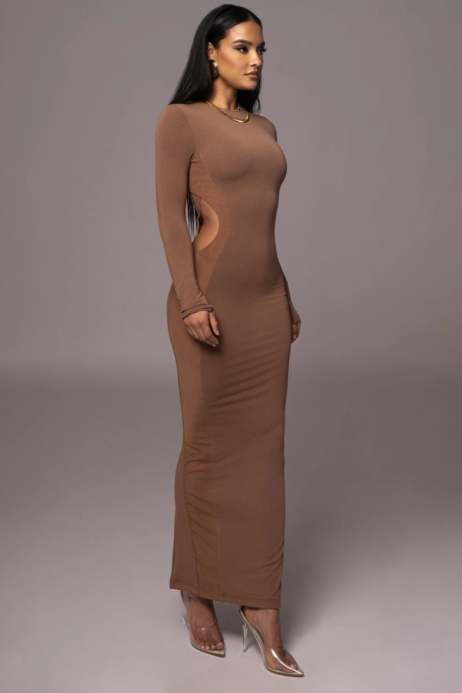 Pecan Break Away Maxi Dress
