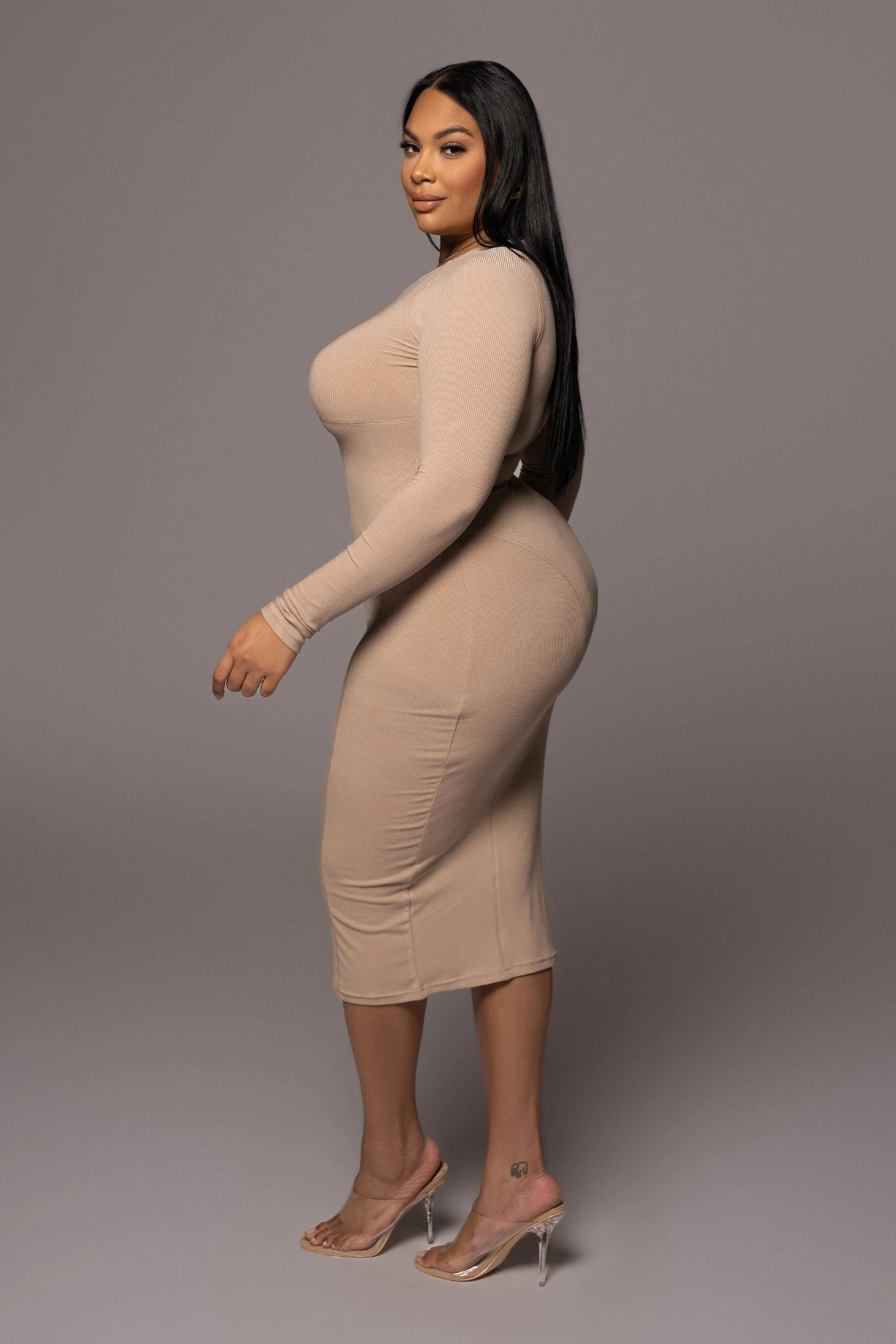 Beige High Expectations Midi Dress - Image 10