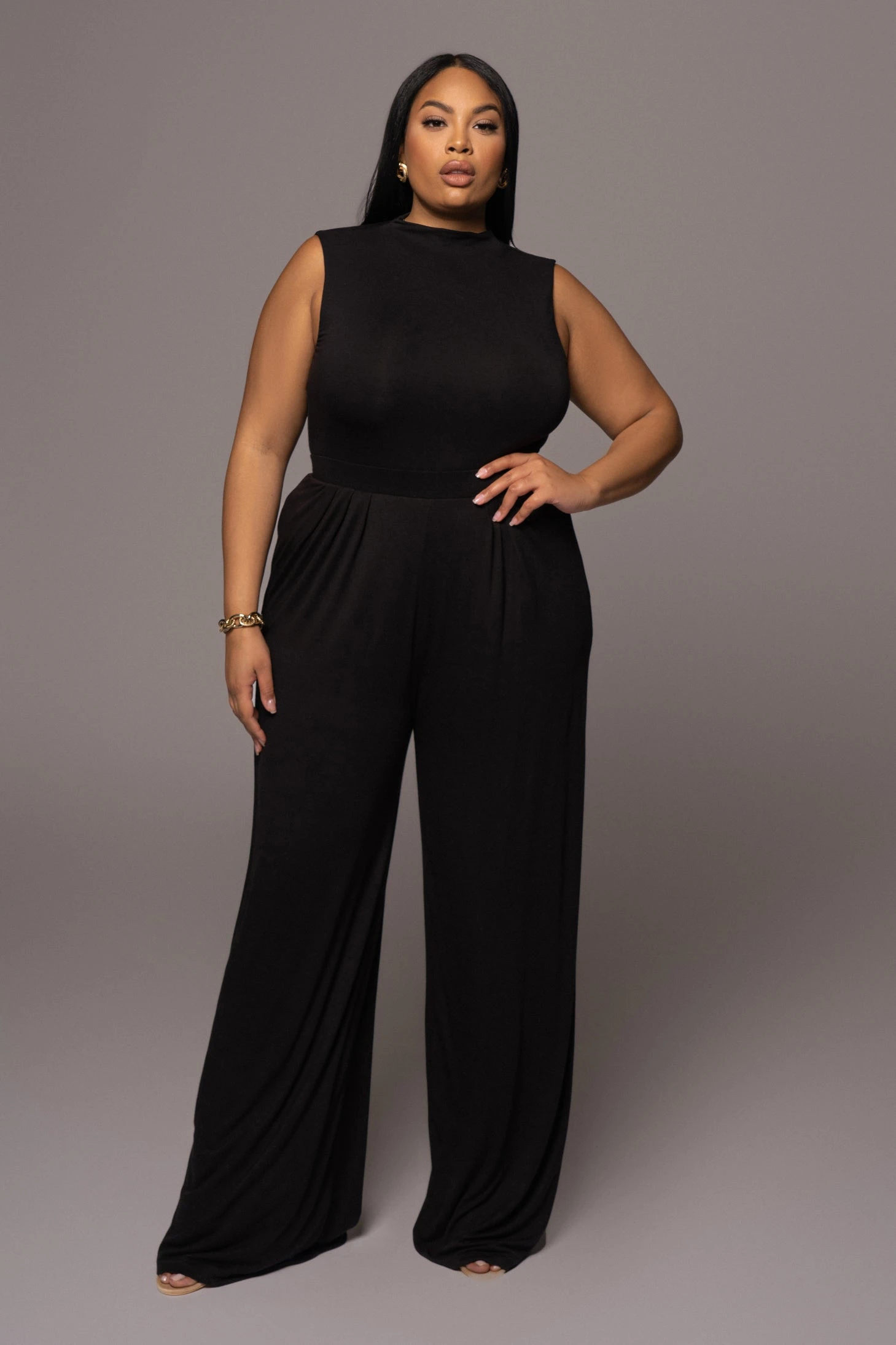 Jluxbasix Black Devyn Wide Leg Pants - Image 3