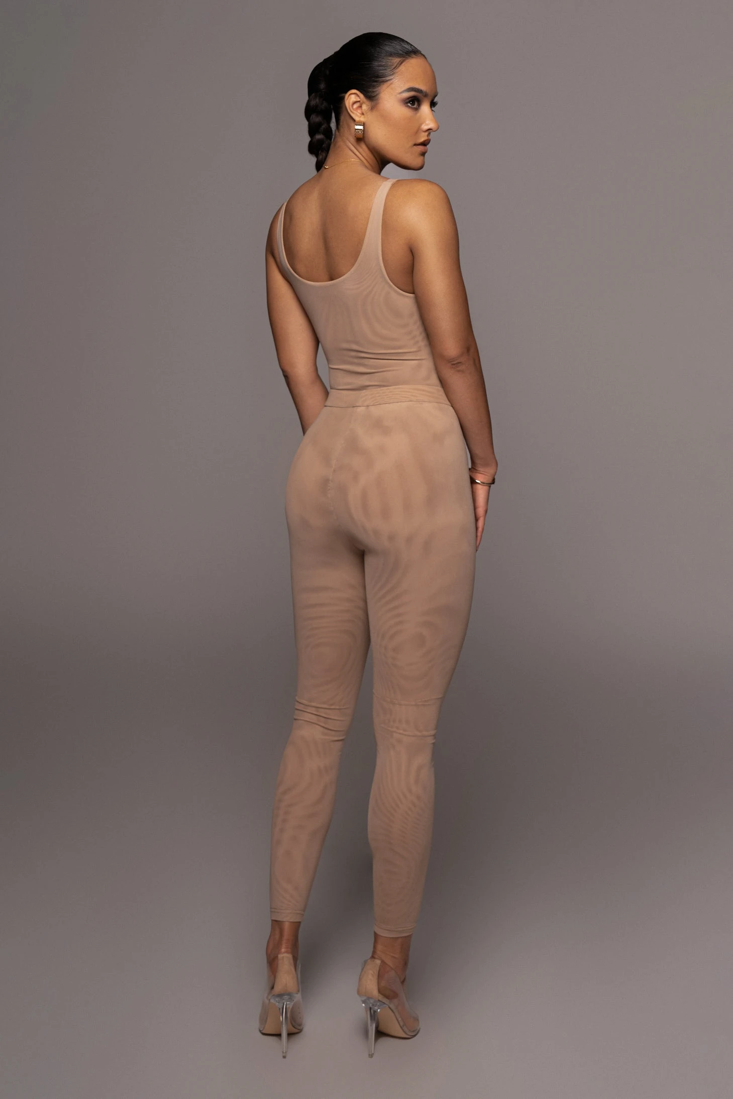 Beige Nina Mesh Pants - Image 7