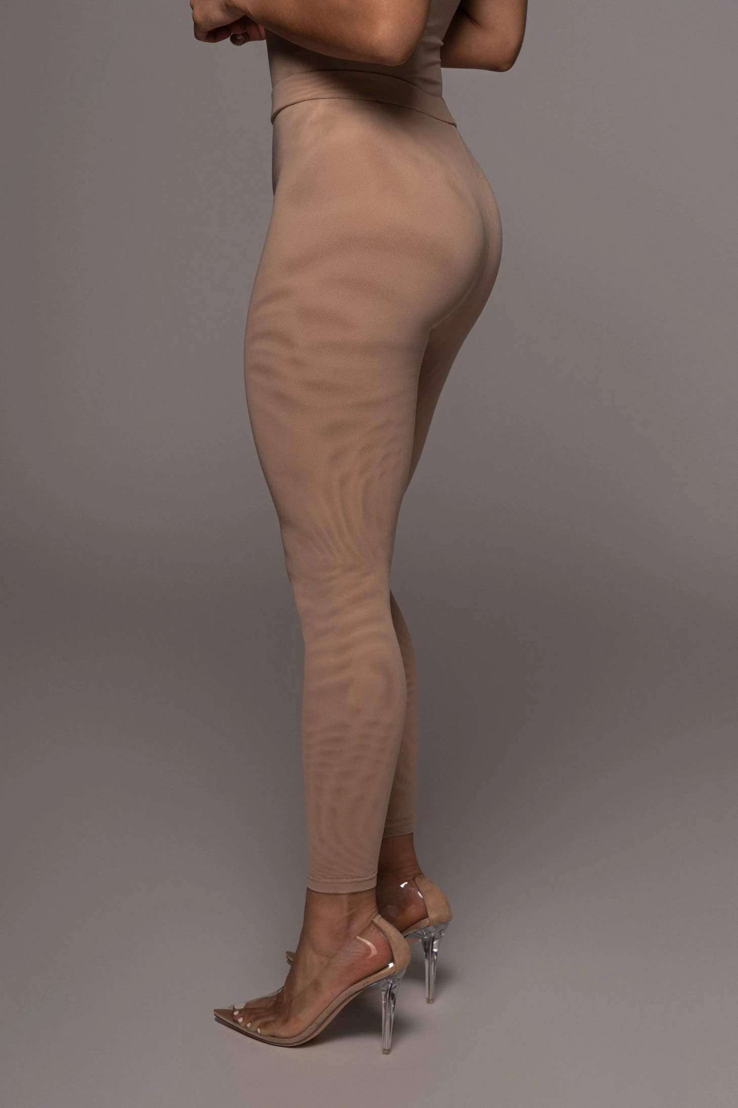 Beige Nina Mesh Pants - Image 6