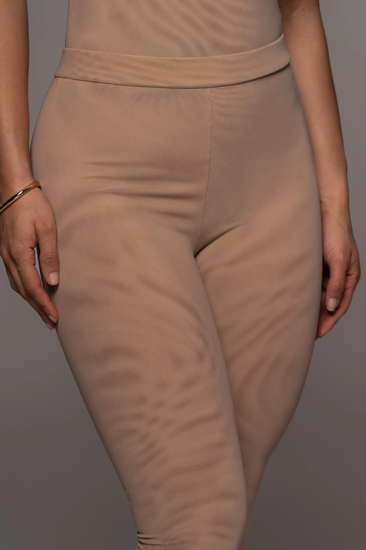 Beige Nina Mesh Pants - Image 4
