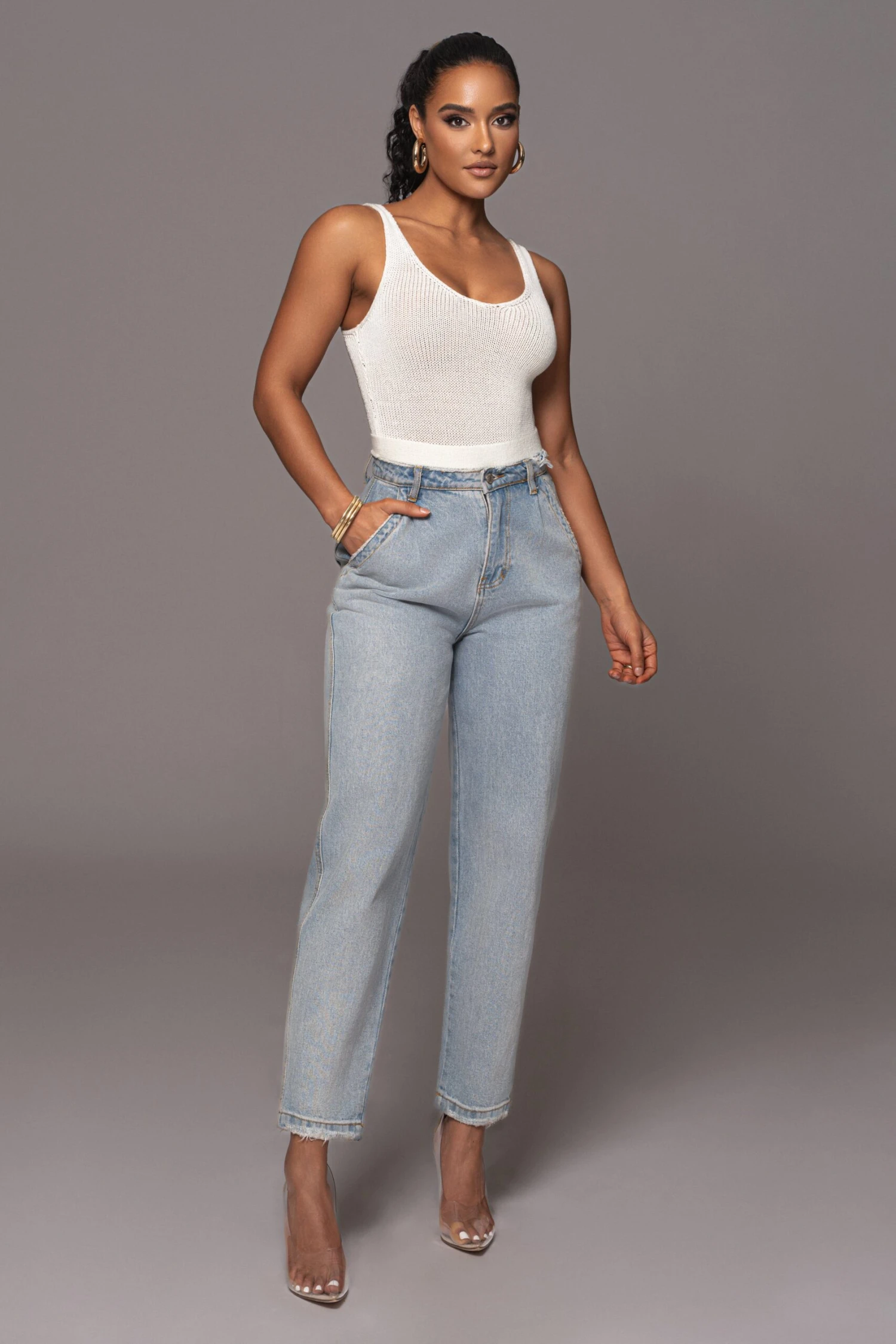 Ivory Juliette Knit Belted One Piece - Image 5