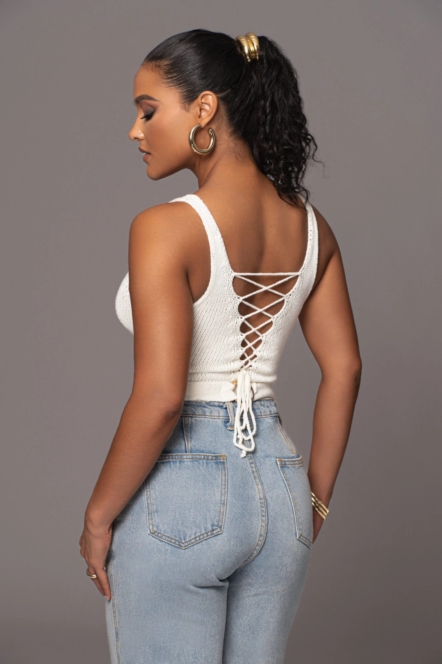 Ivory Juliette Knit Belted One Piece - Image 2