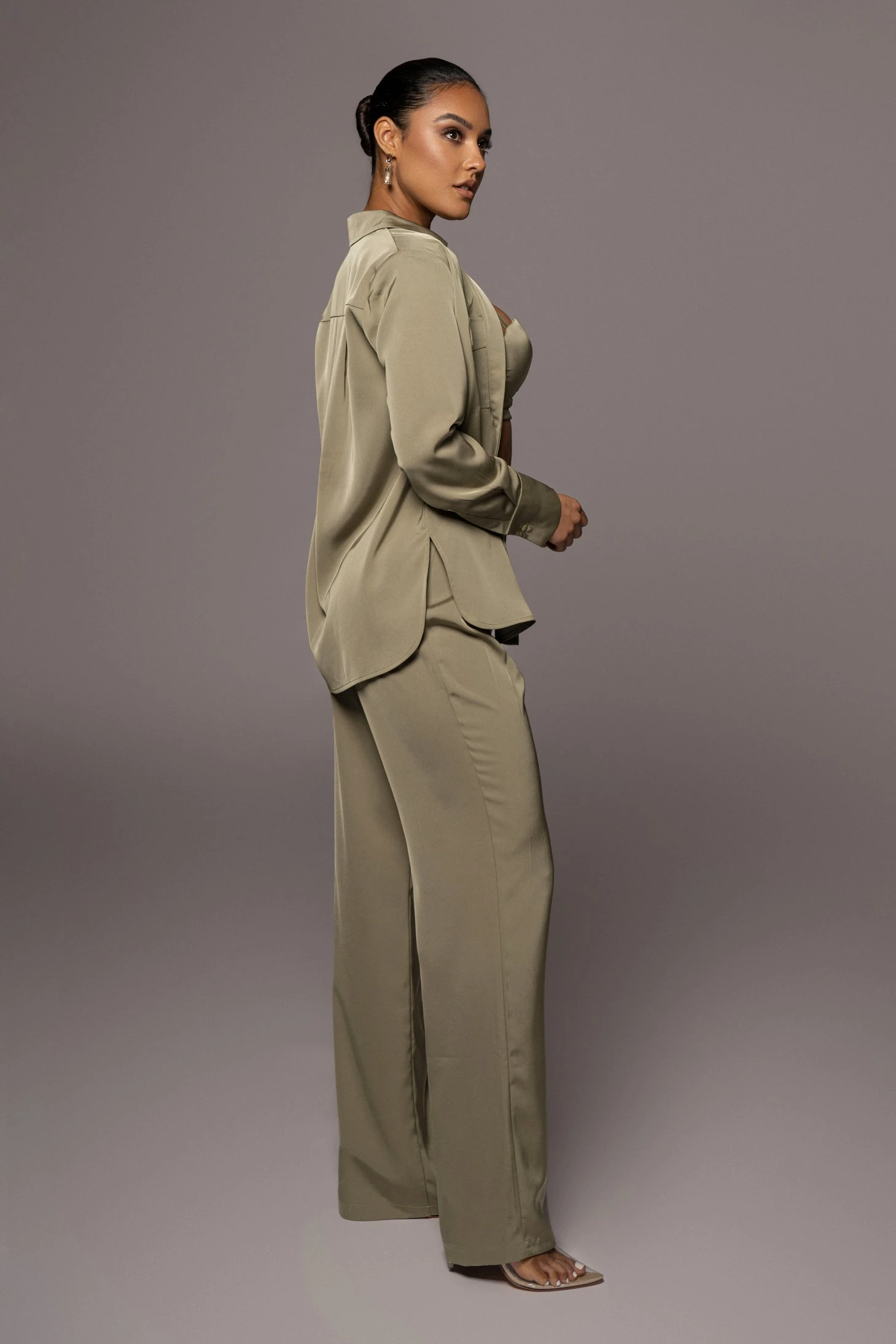 Olive Misty Button Up - Image 15