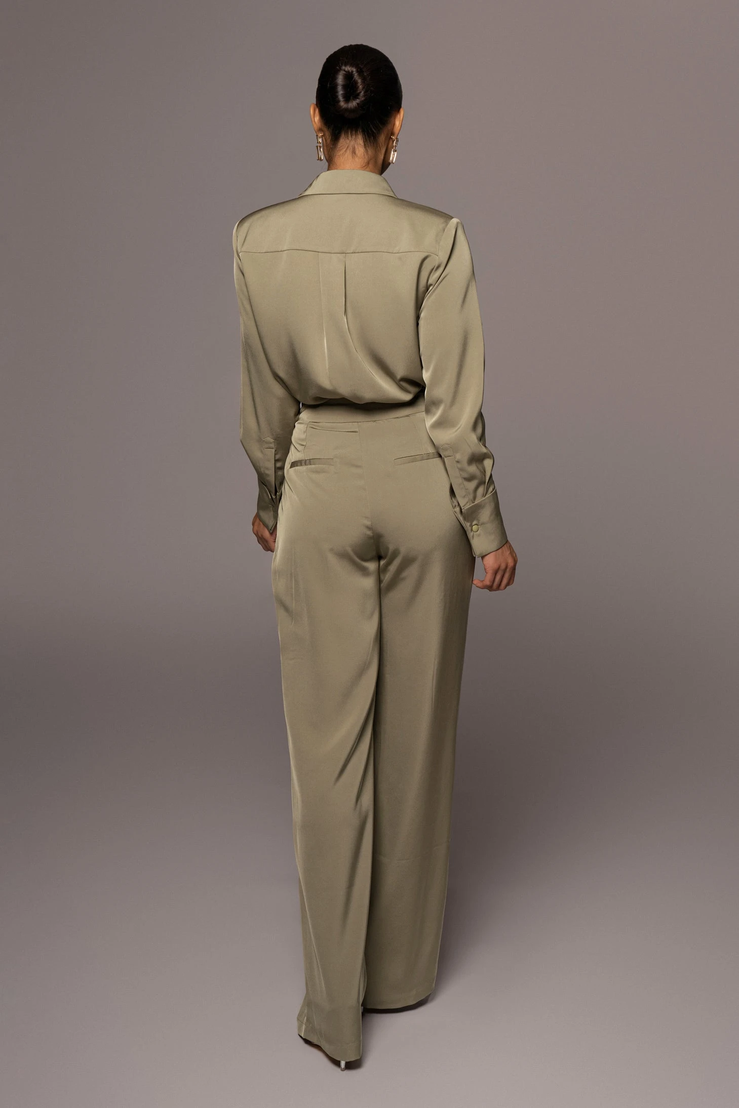 Olive Misty Button Up - Image 17