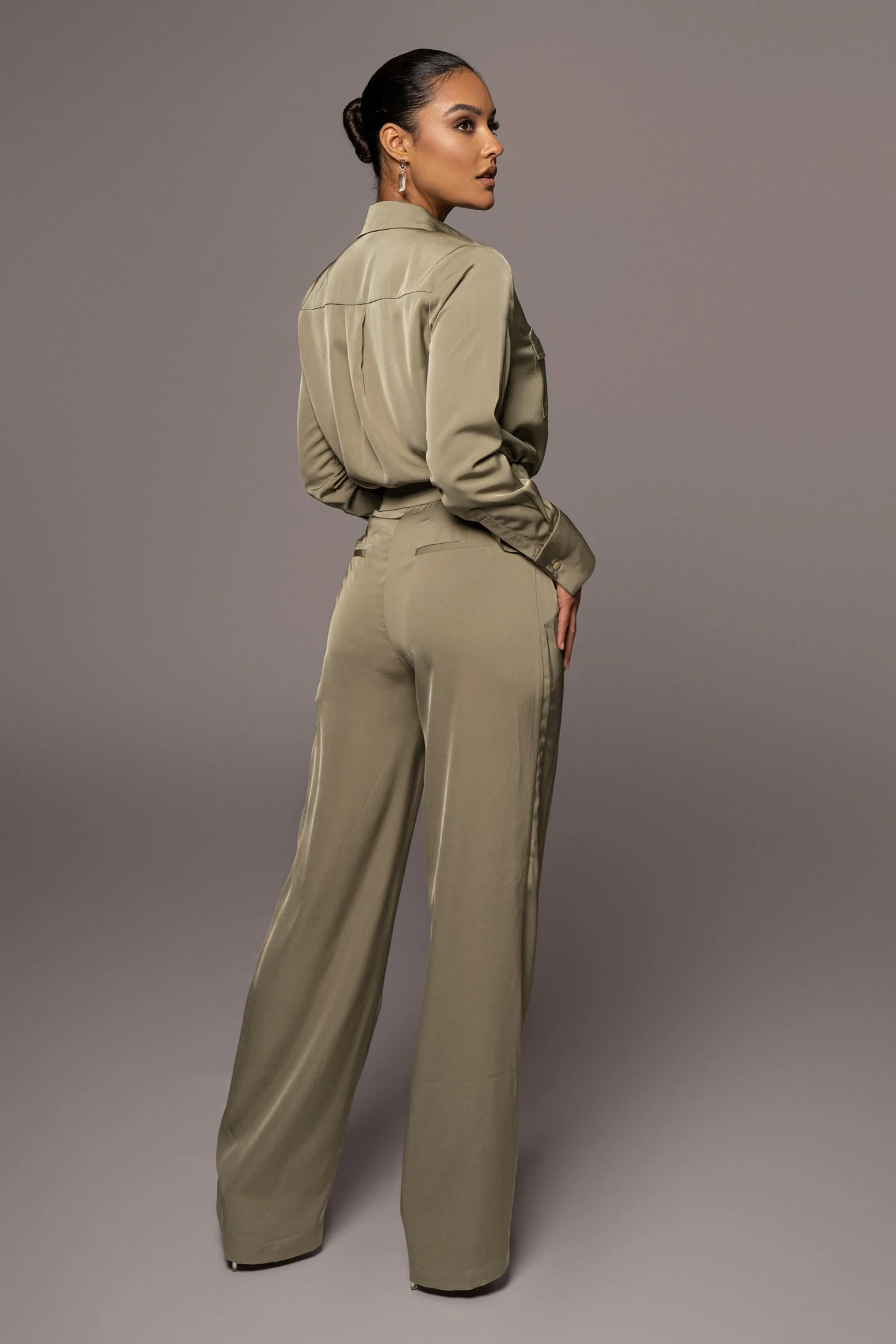 Olive Misty Button Up - Image 16