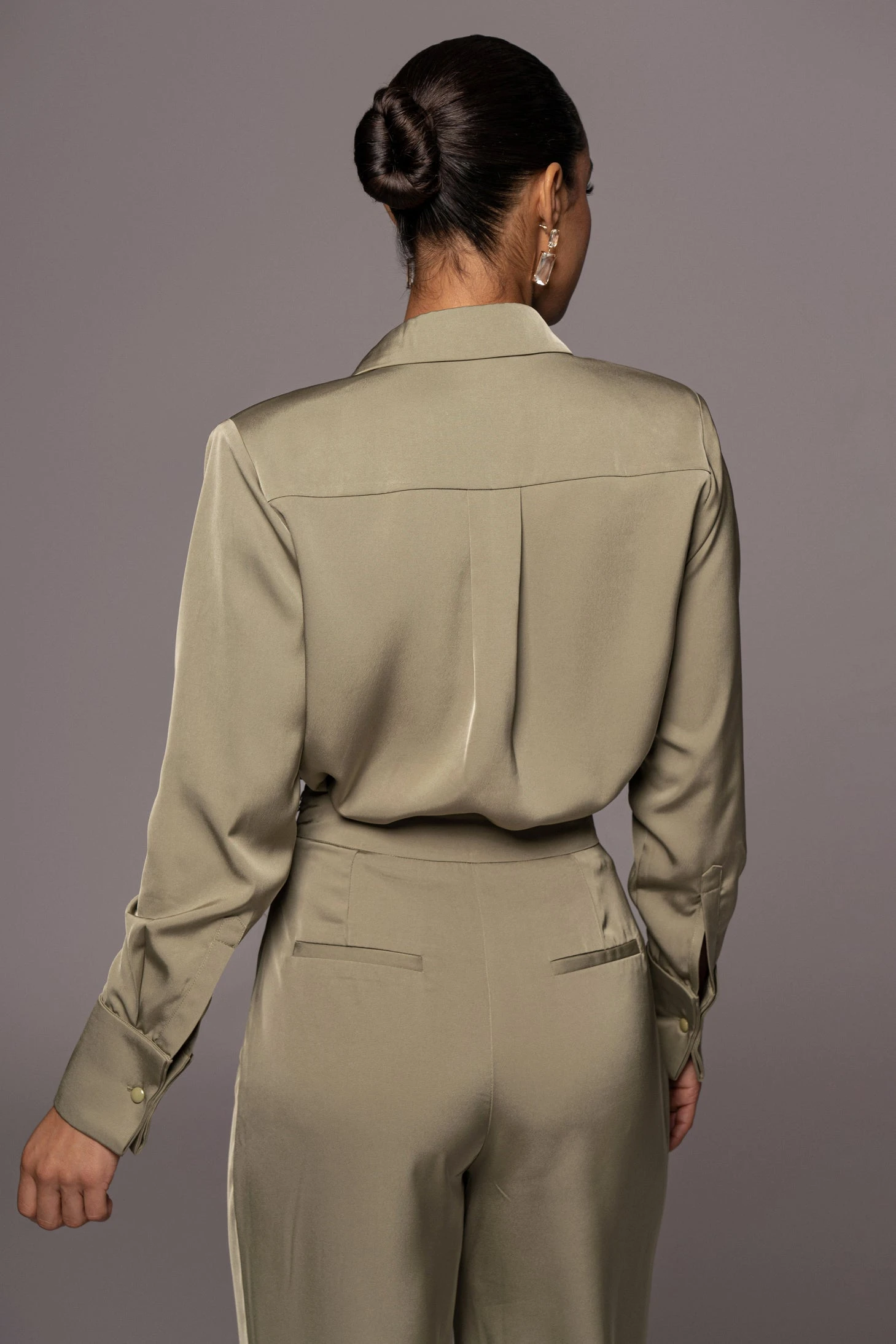 Olive Misty Button Up - Image 18