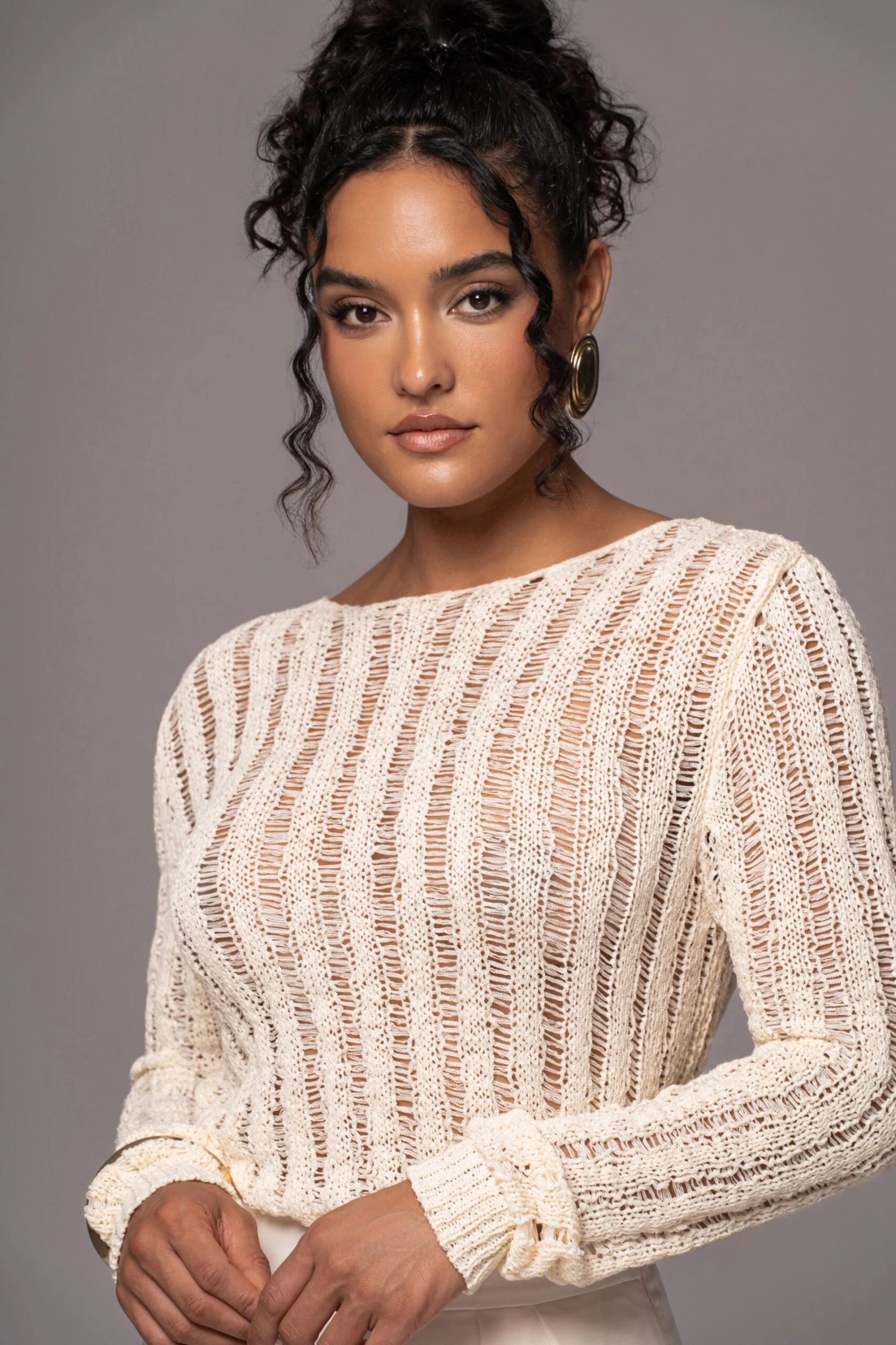 Cream Natalya Rib Knit Top - Image 7