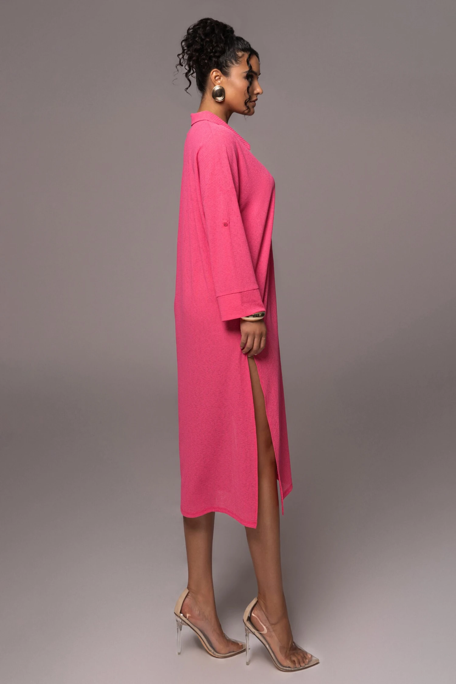 Fuchsia Sunlight Crinkled Mesh Skirt Set - Image 9