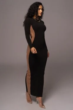 Noir Break Away Maxi Dress