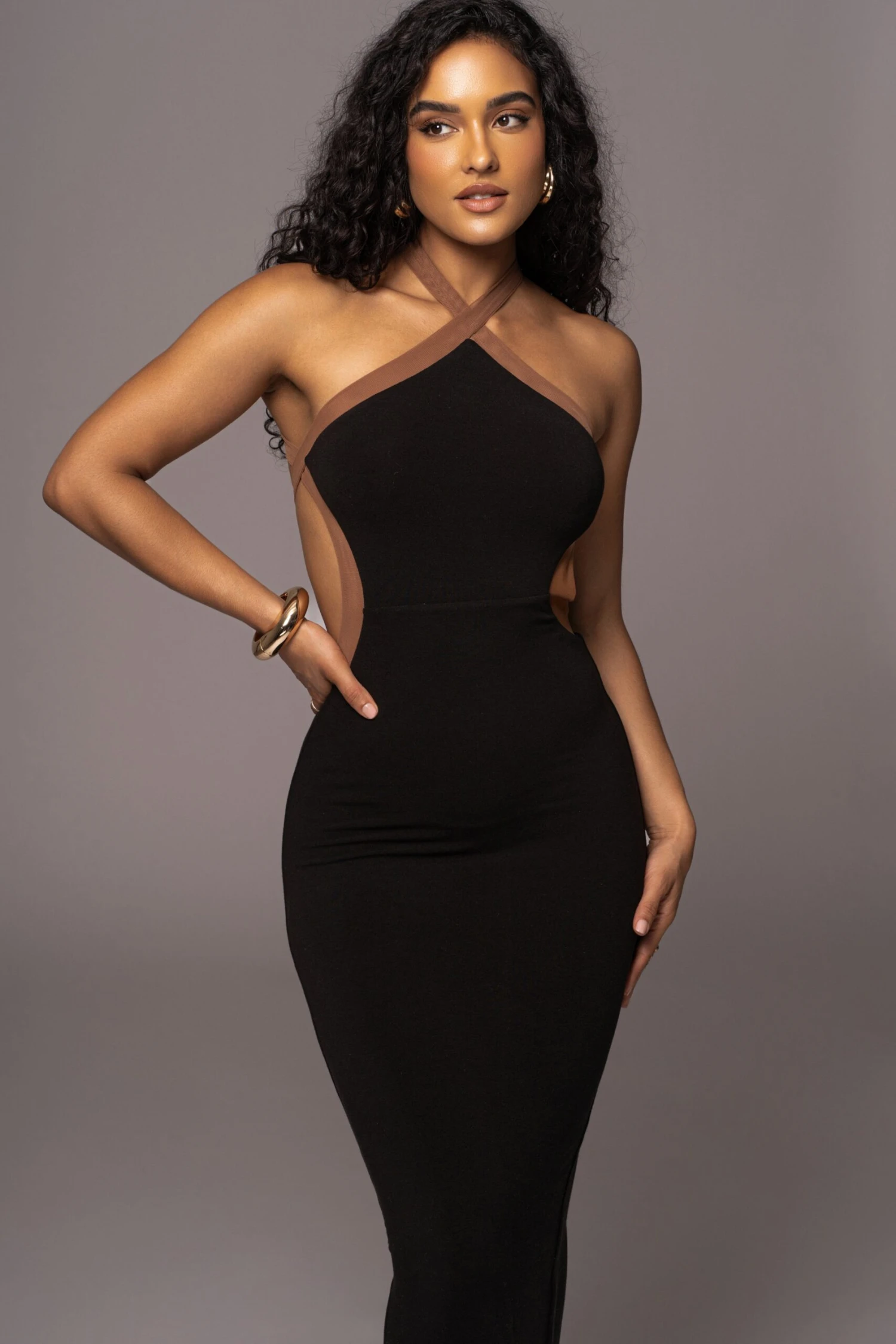 Noir Nights In Milan Maxi Dress - Image 2