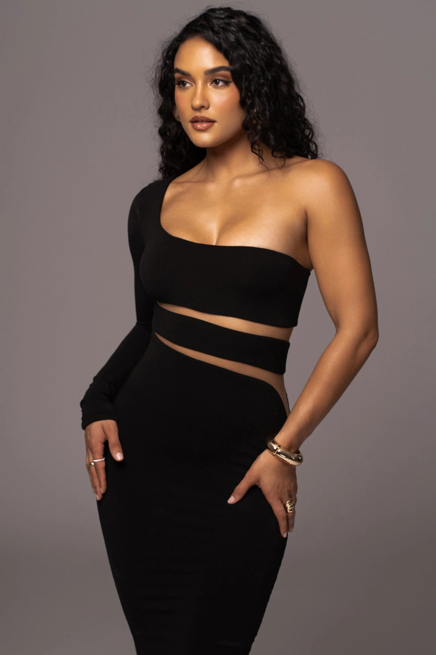 Noir Chase The Night One Shoulder Dress - Image 17