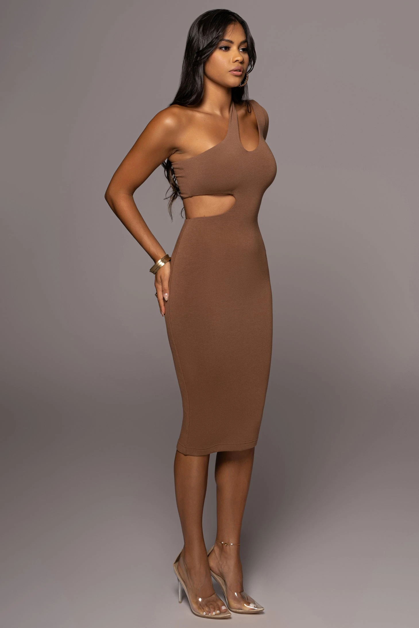 Pecan By My Side Cutout Dress - Image 5