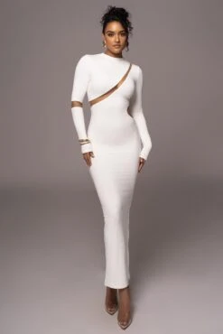 Ivory Show Stopper High Neck Dress