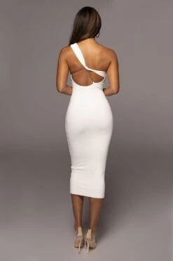 Ivory Meara One Shoulder Dress