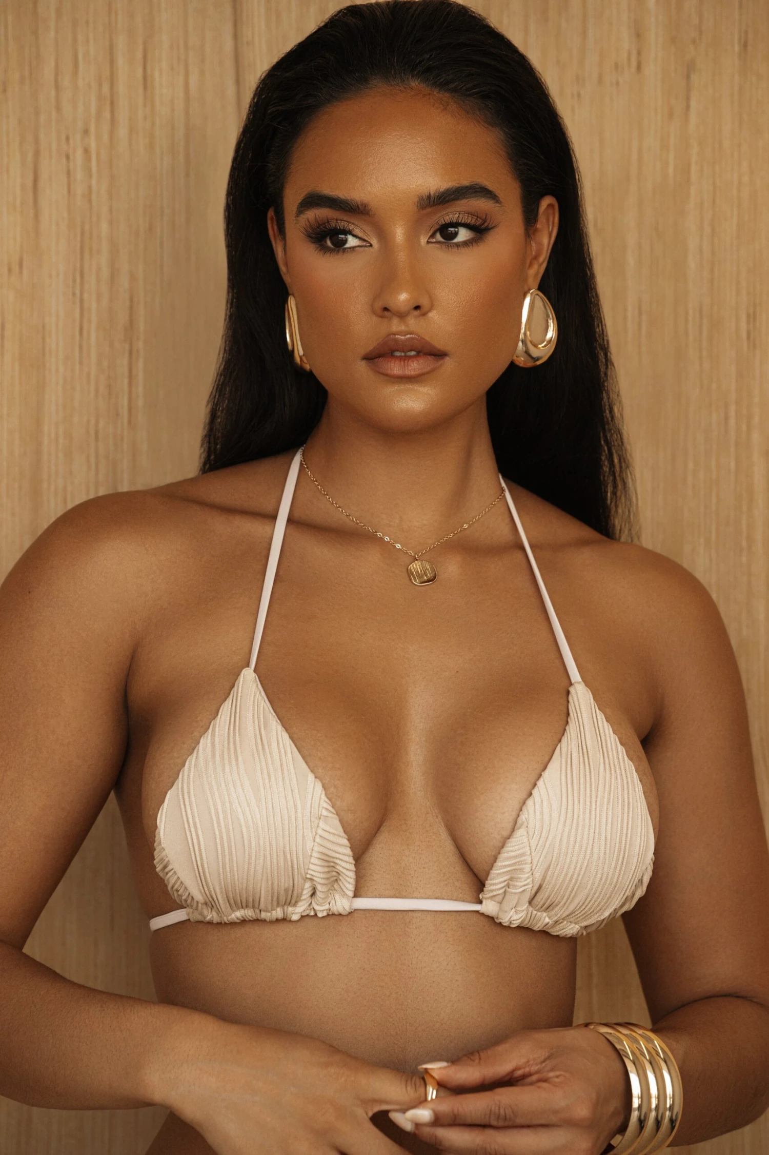 Beige Ace Printed Bikini Set - Image 2