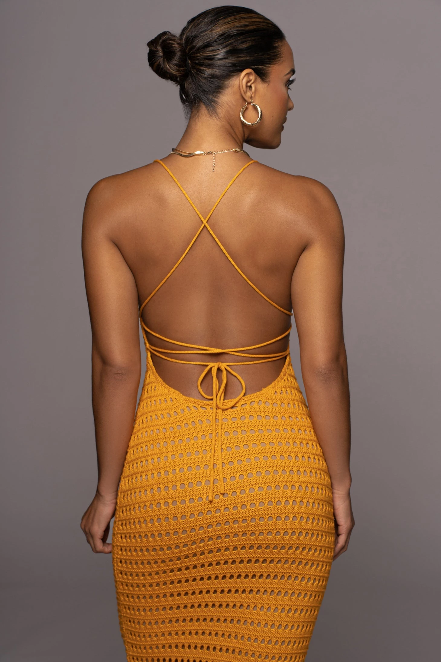 Apricot Palmas Crochet Maxi Dress - Image 9