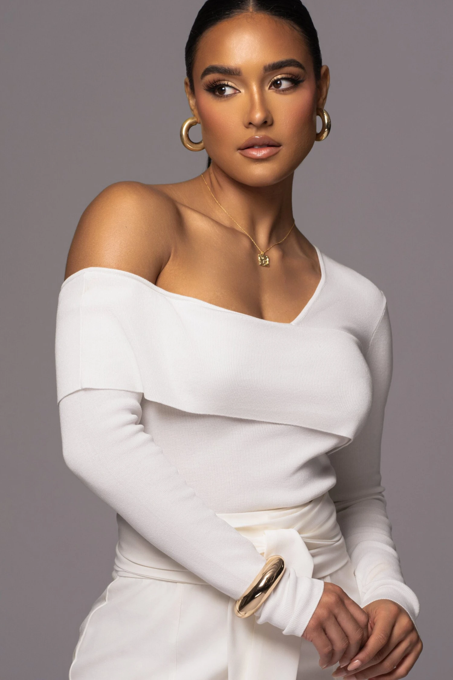 Ivory Eve Off The Shoulder Top - Image 4