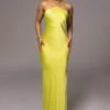 Neon Lime Novara Halter Maxi Dress