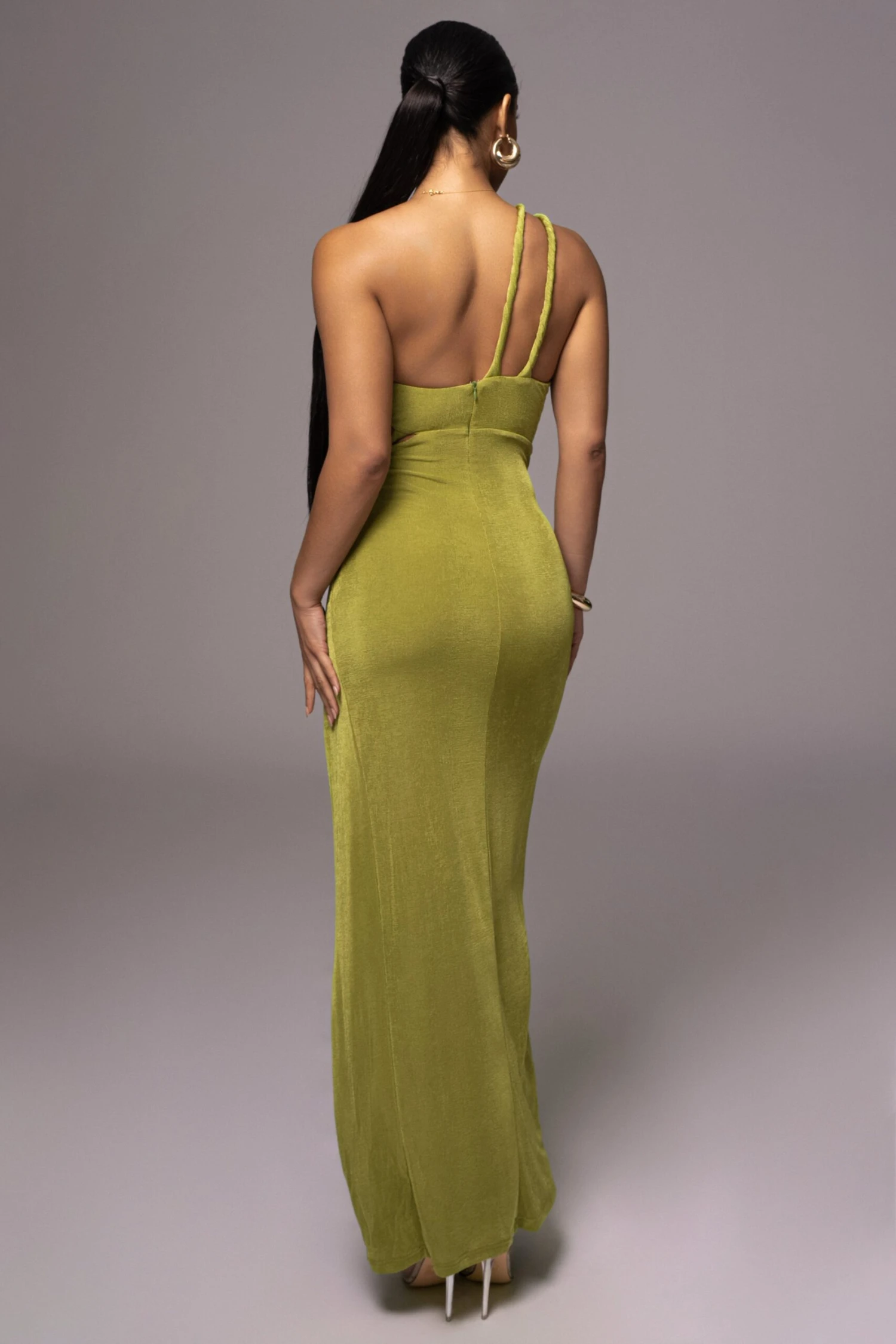Olive Scarlet One Shoulder Maxi Dress - Image 6