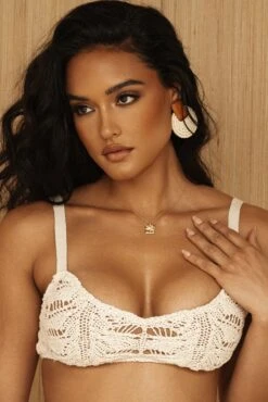 Ivory Clear Waters Rattan Earrings