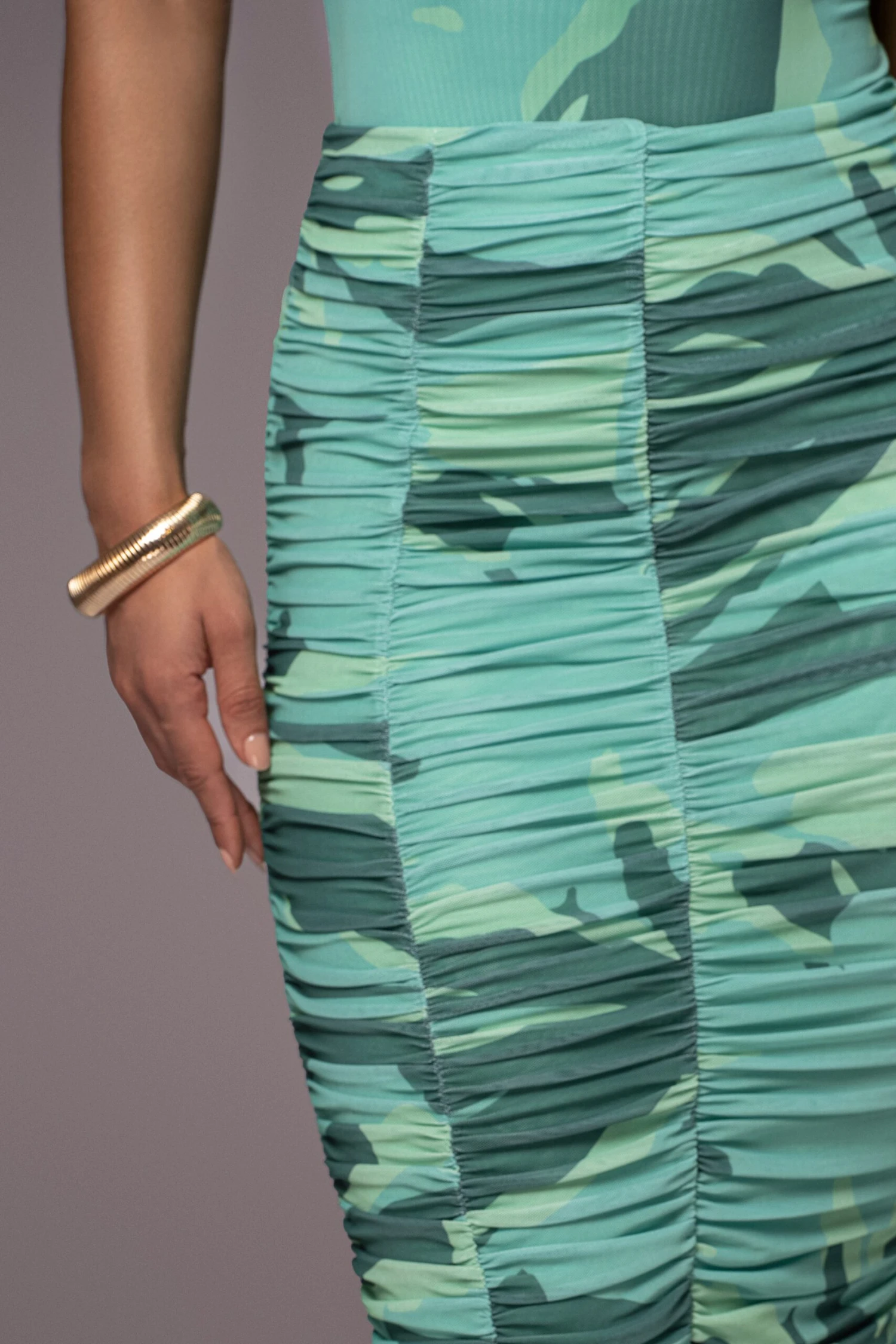 Green Costa Rica Floral Midi Skirt - Image 9